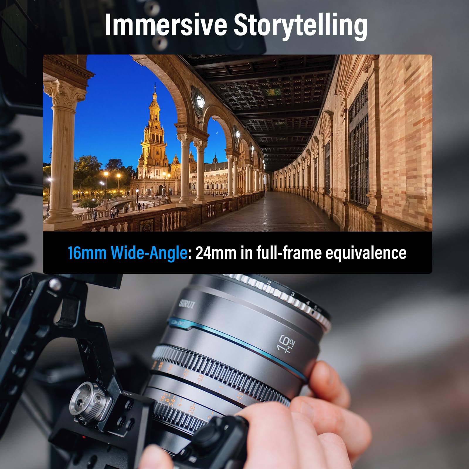 Amazon.com : SIRUI Night Walker 16mm T1.2 S35 Wide Angle Cine Lens