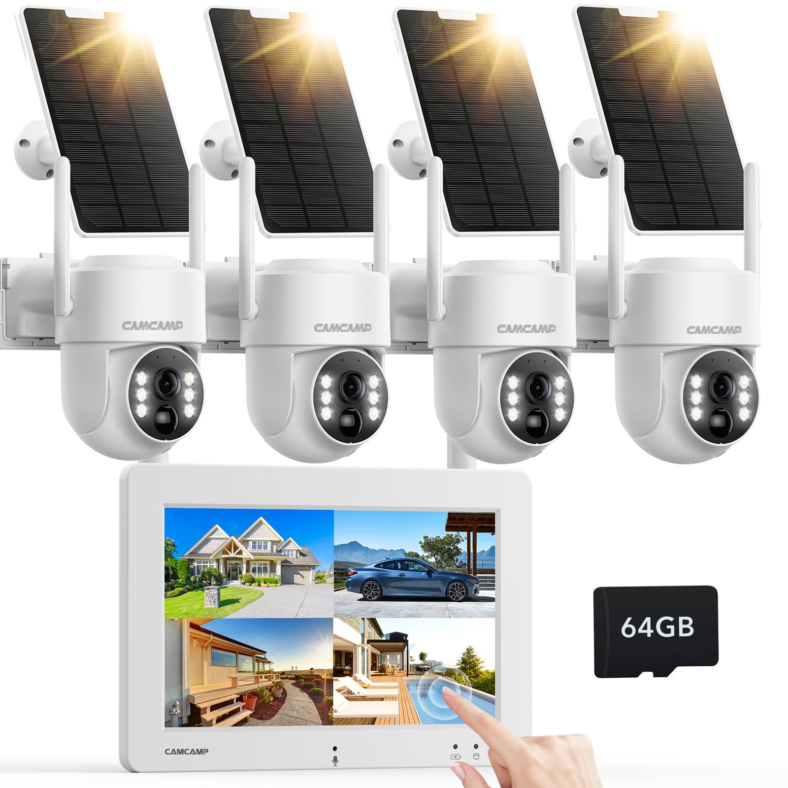 Amazon.com : Camcamp Solar Security Cameras Wireless Outdoor, Home