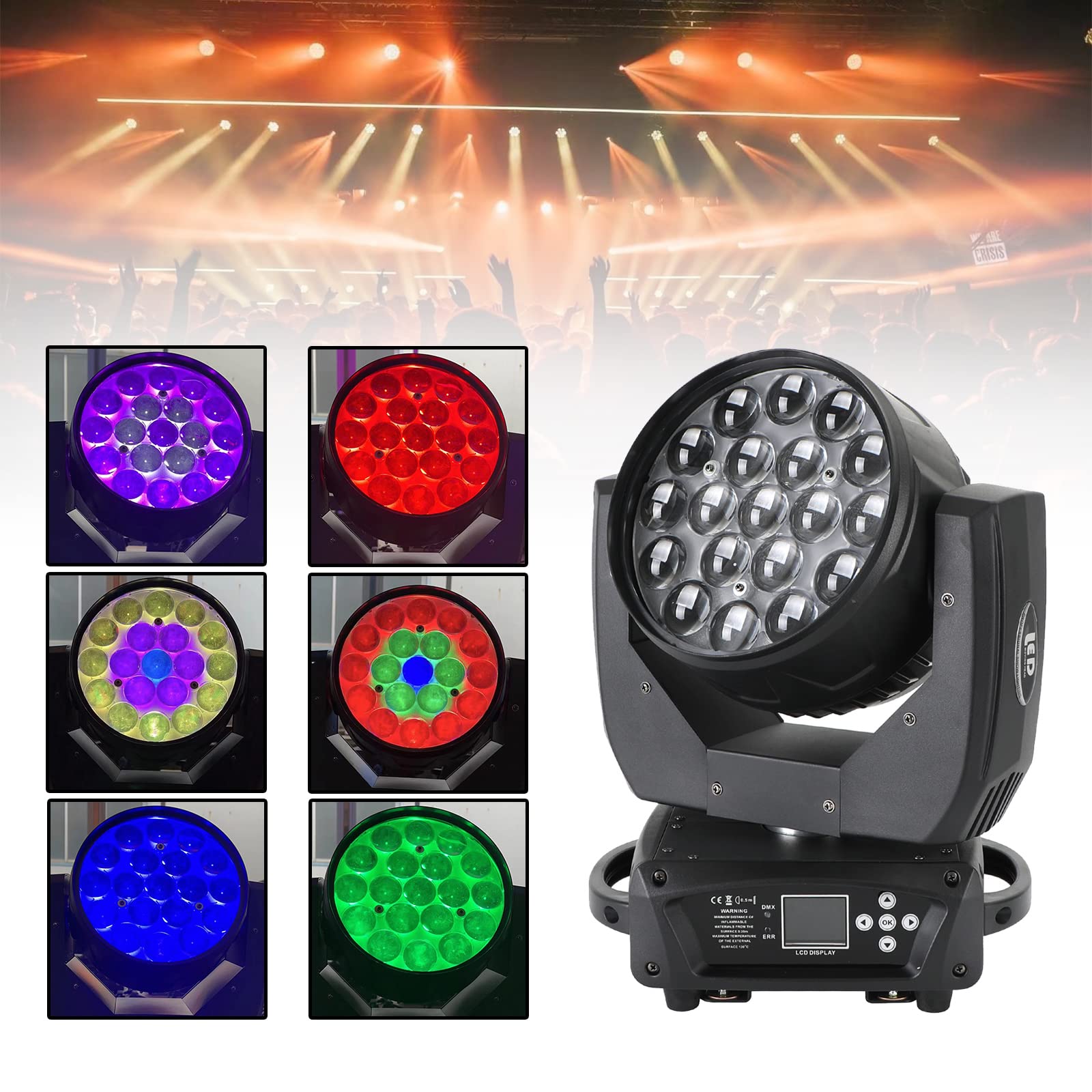 Amazon.co.jp: Frezon 舞台照明 高輝度 19x15W LED RGBW ムービング