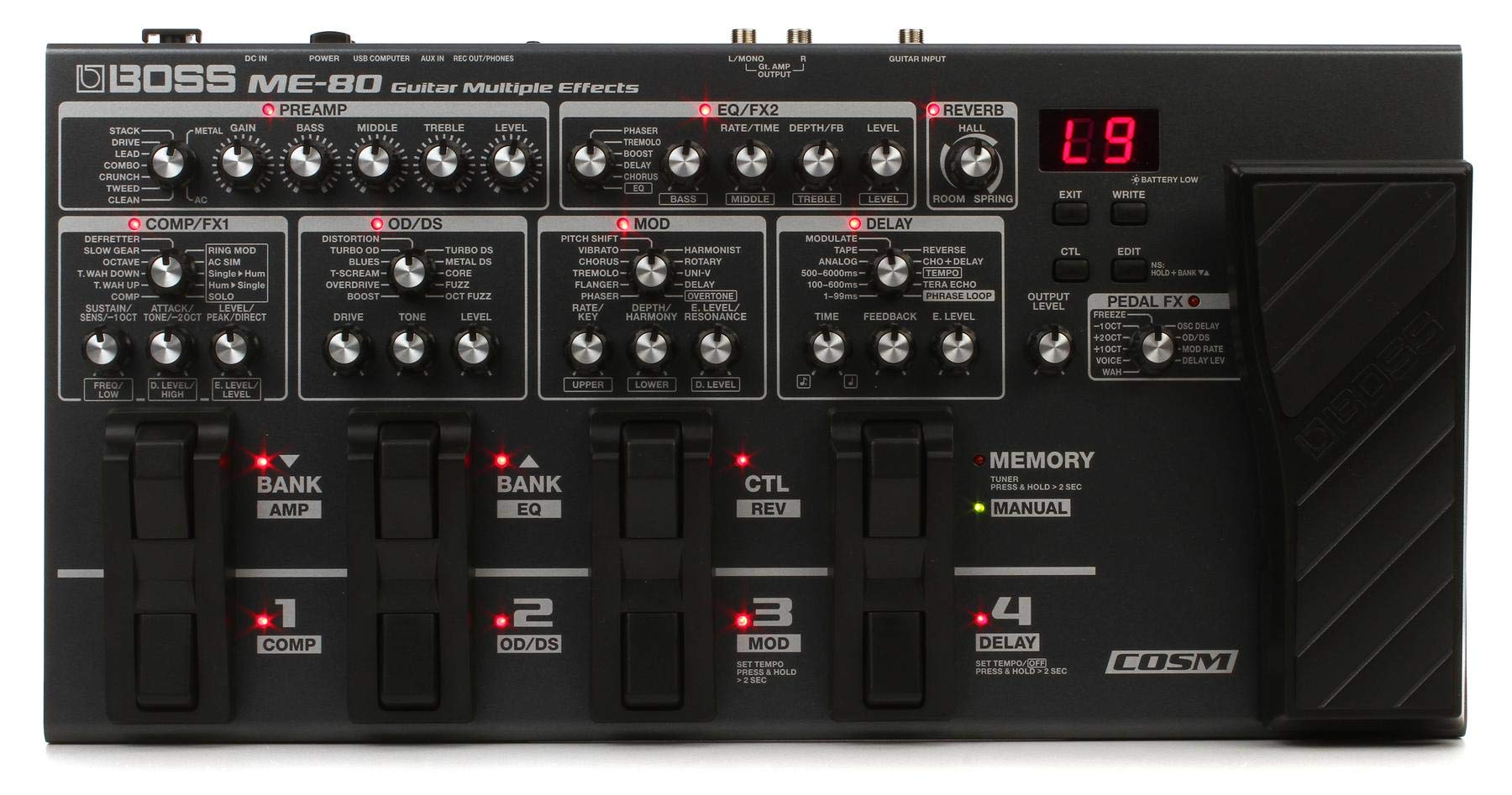 Amazon | BOSS Guitar Multiple Effects ME-80 | ディストーション