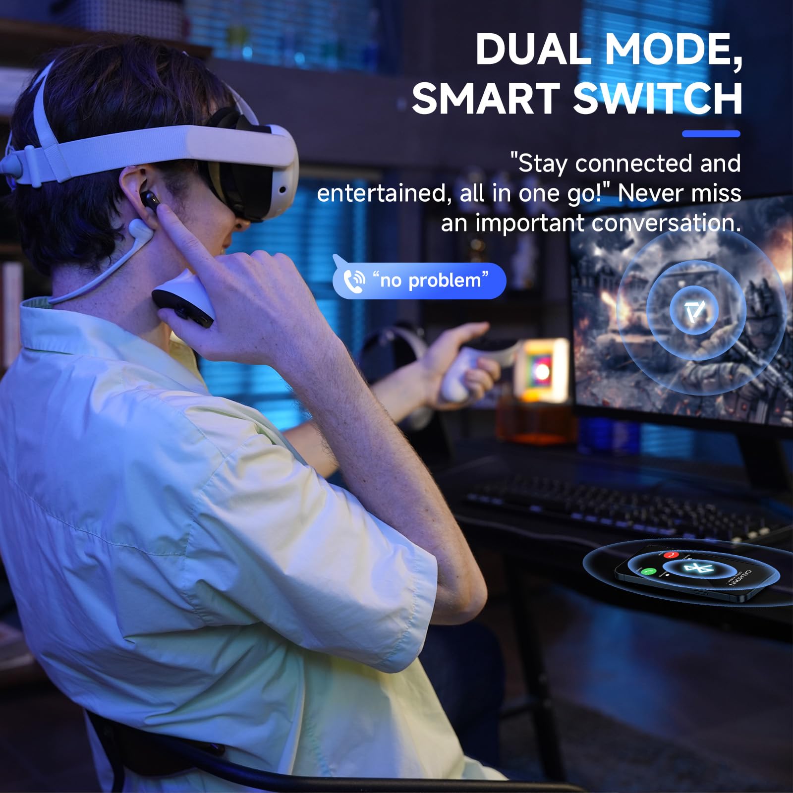 Amazon.co.jp: PRISMXR Vega T1 無線 ゲーミングイヤホン Quest 3/3s/2