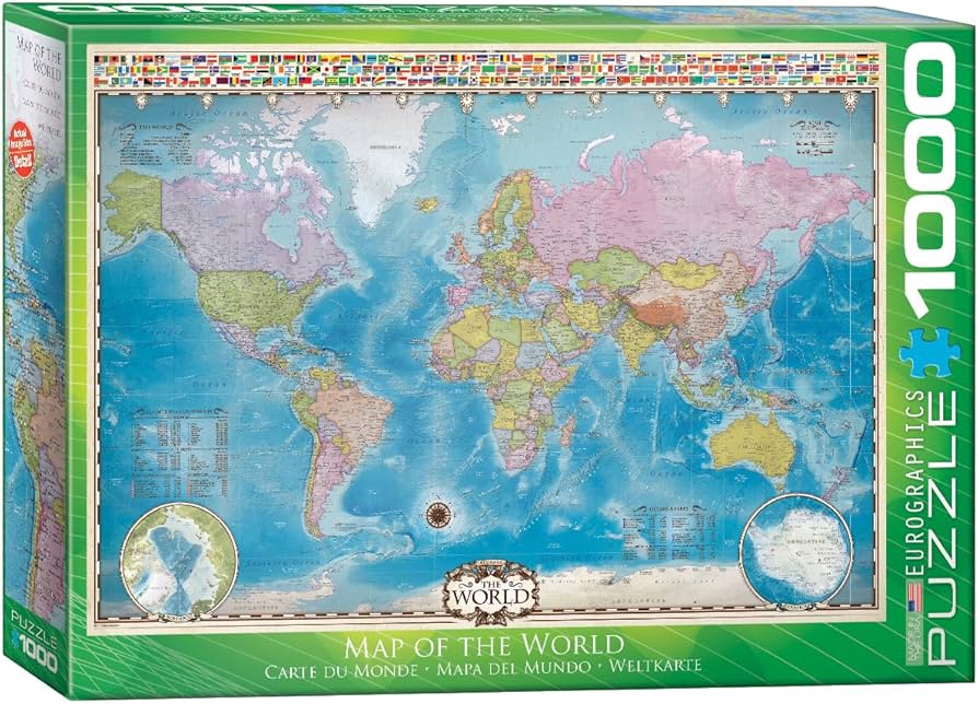 Amazon.com: EuroGraphics Map of The World Puzzle (1000-Piece