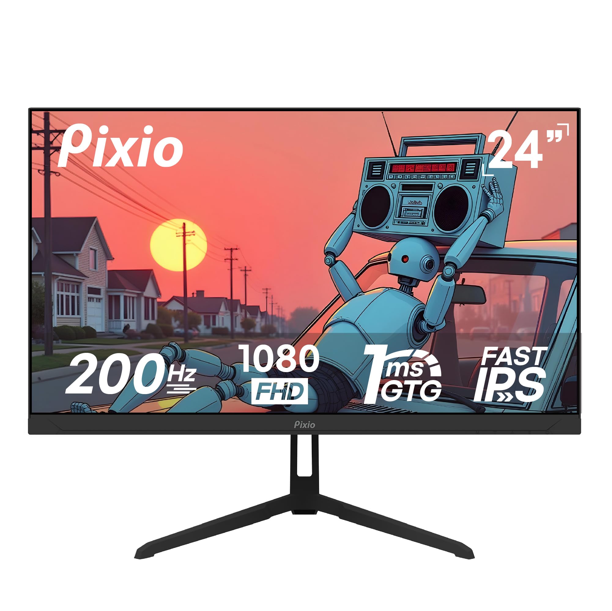 Pixio PX248 Wave 24 inch 200Hz Refresh Rate FHD 1080p Resolution