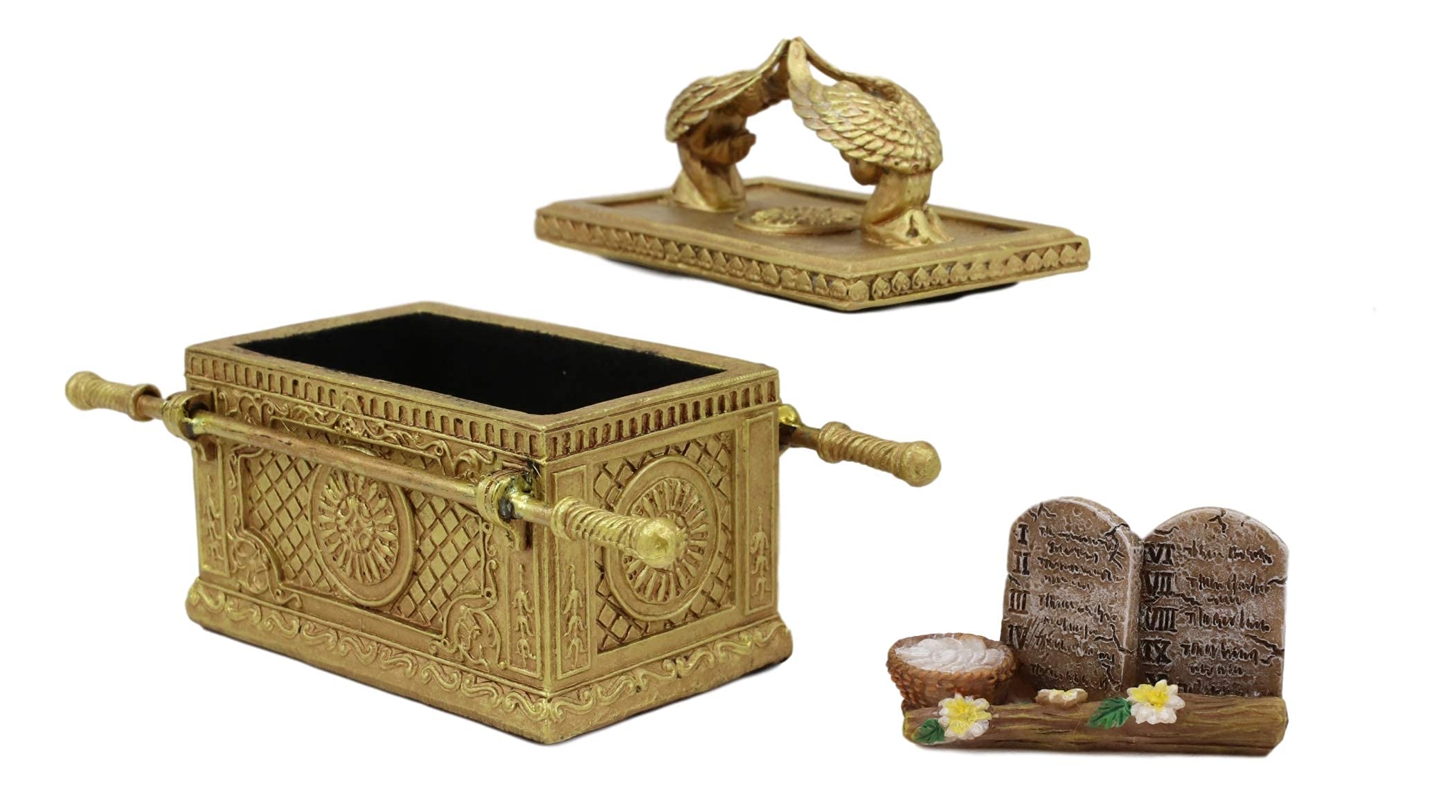 Amazon.com: Ebros Matte Gold Holy Ark Of The Covenant With Ten