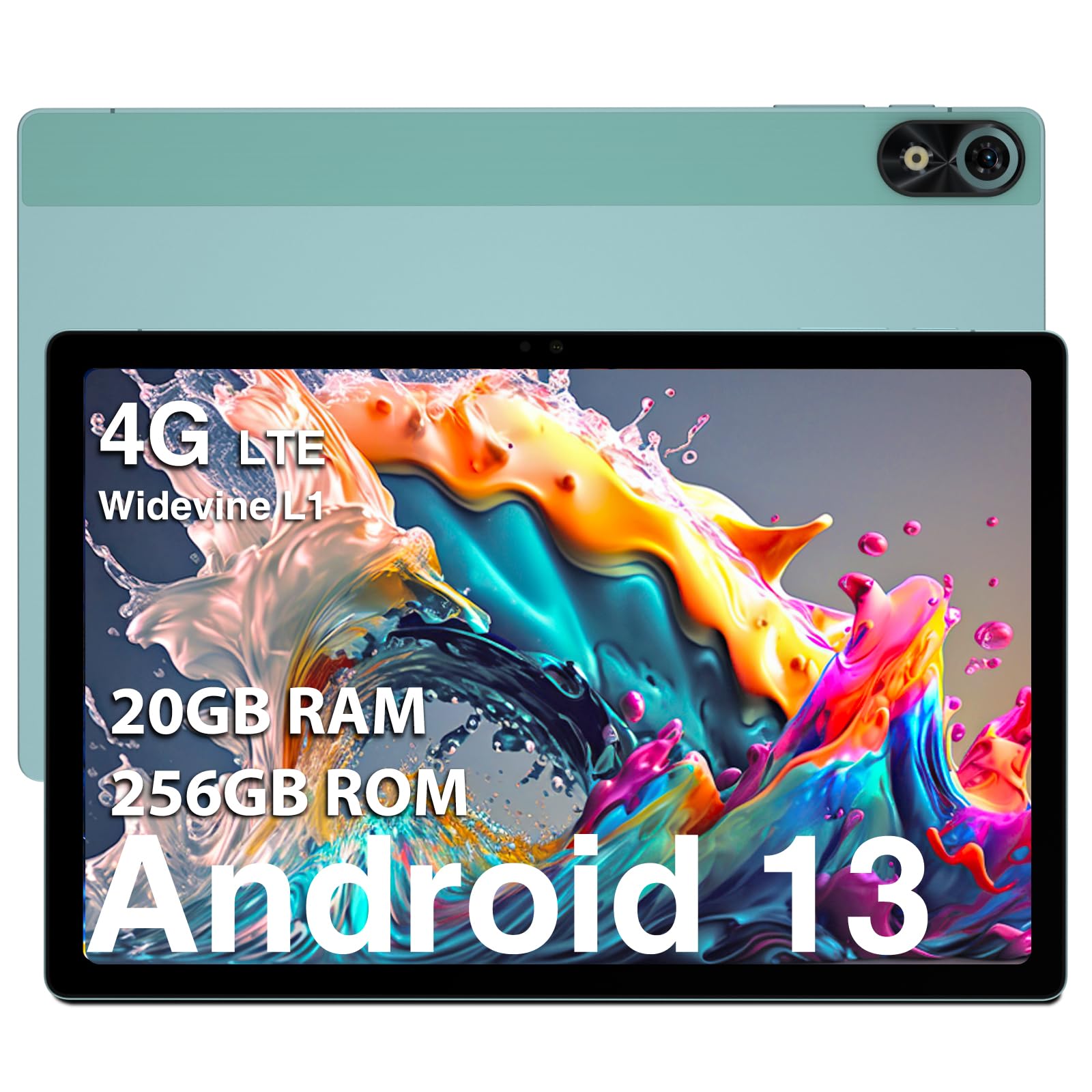 DOOGEE T10 Plus Android Tablets, 20GB RAM+ 256GB ROM (1TB TF