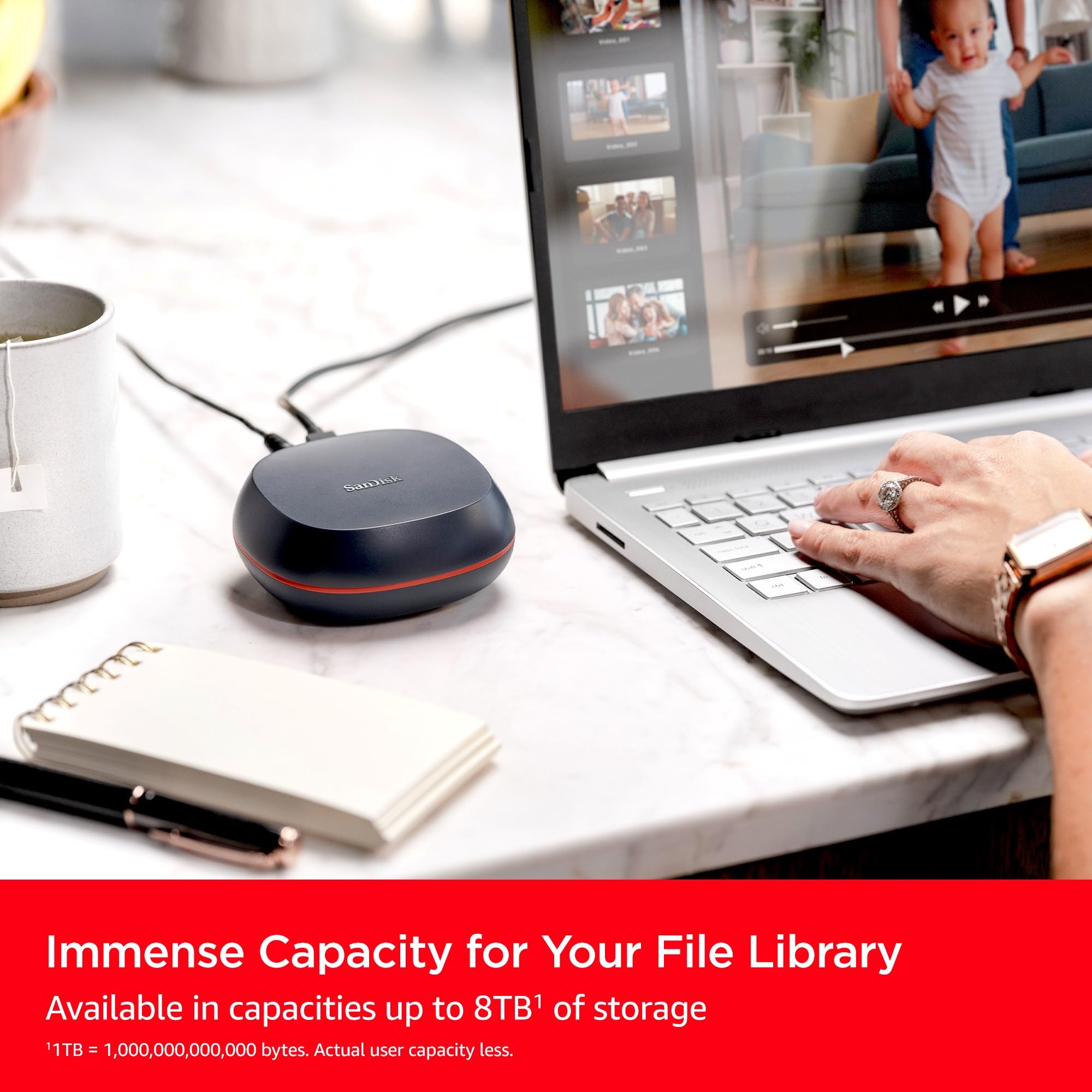 Amazon | SanDisk 8 TB Desk Drive - SSD esterno Desktop, USB Type-C