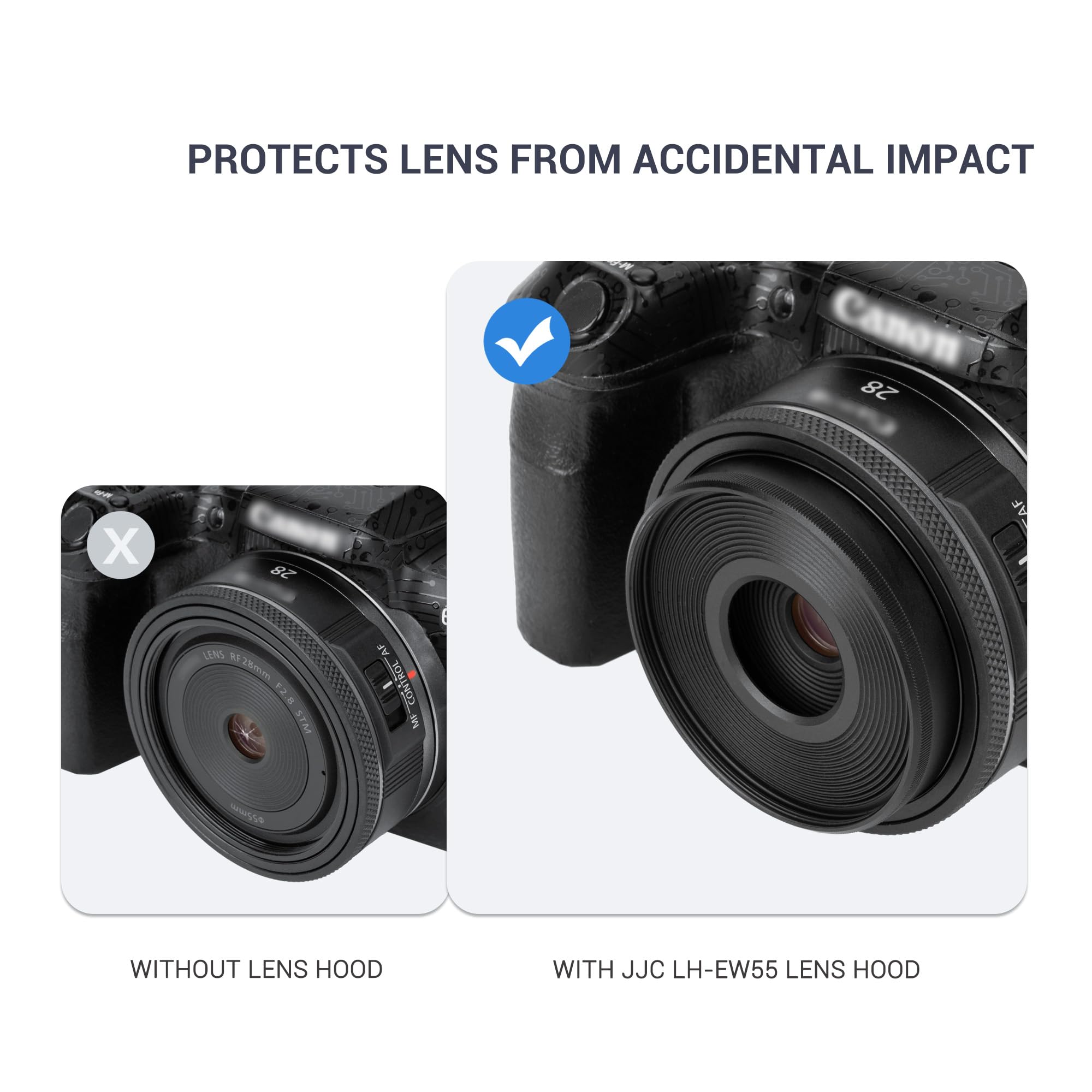 Amazon.com : Metal Lens Hood for Canon RF 28mm f/2.8 STM Lens on