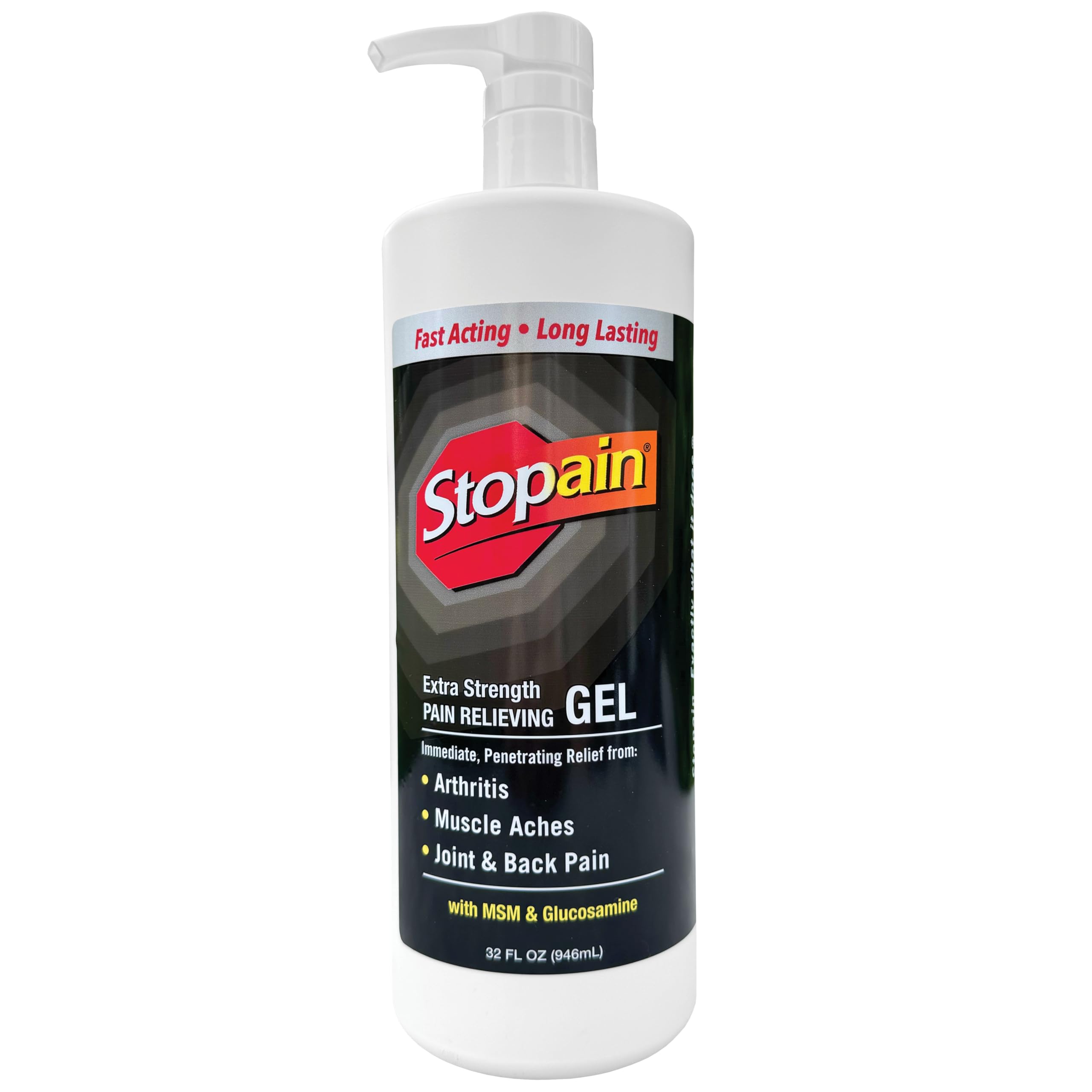 Amazon.com: Stopain Pain Relief Gel 32oz, USA Made, Max Strength
