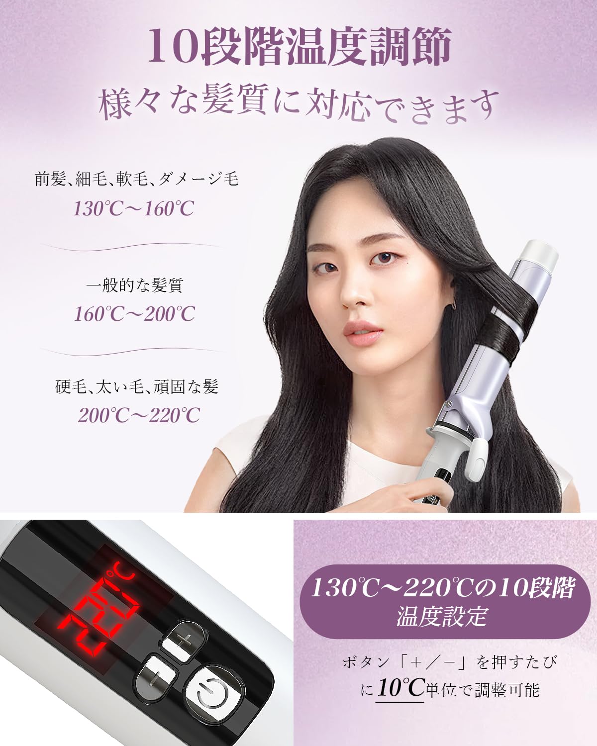 Amazon.co.jp: BAYATA コテ 38mm カールアイロン ヘアアイロン 韓国風