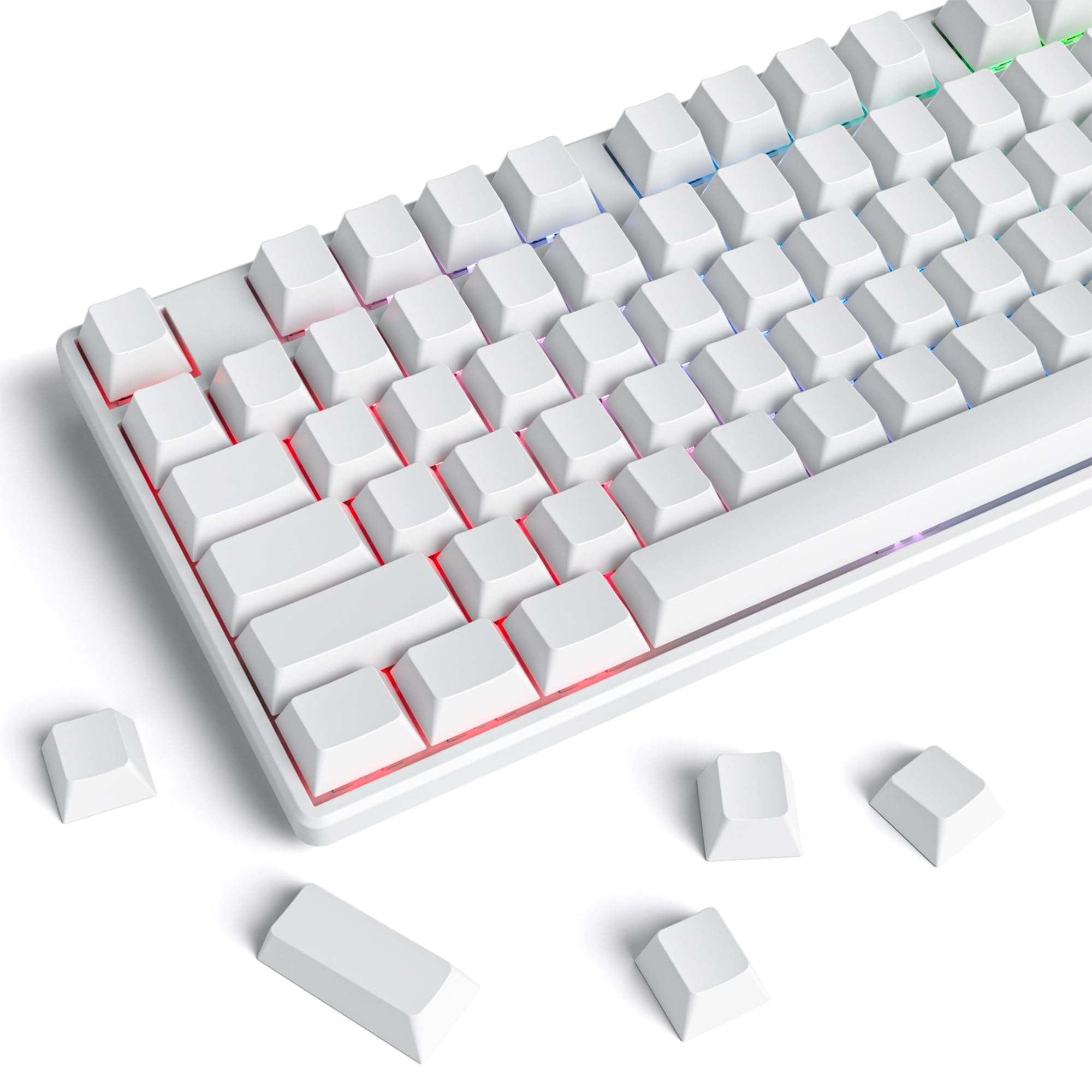 Amazon.co.jp: 空白のキーキャップ、厚い PBT ホワイト キーキャップ