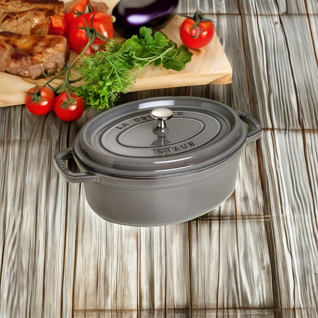 Amazon.com: staub La Cocotte Oval 40500-276 Pico Cocotte Oval Gray