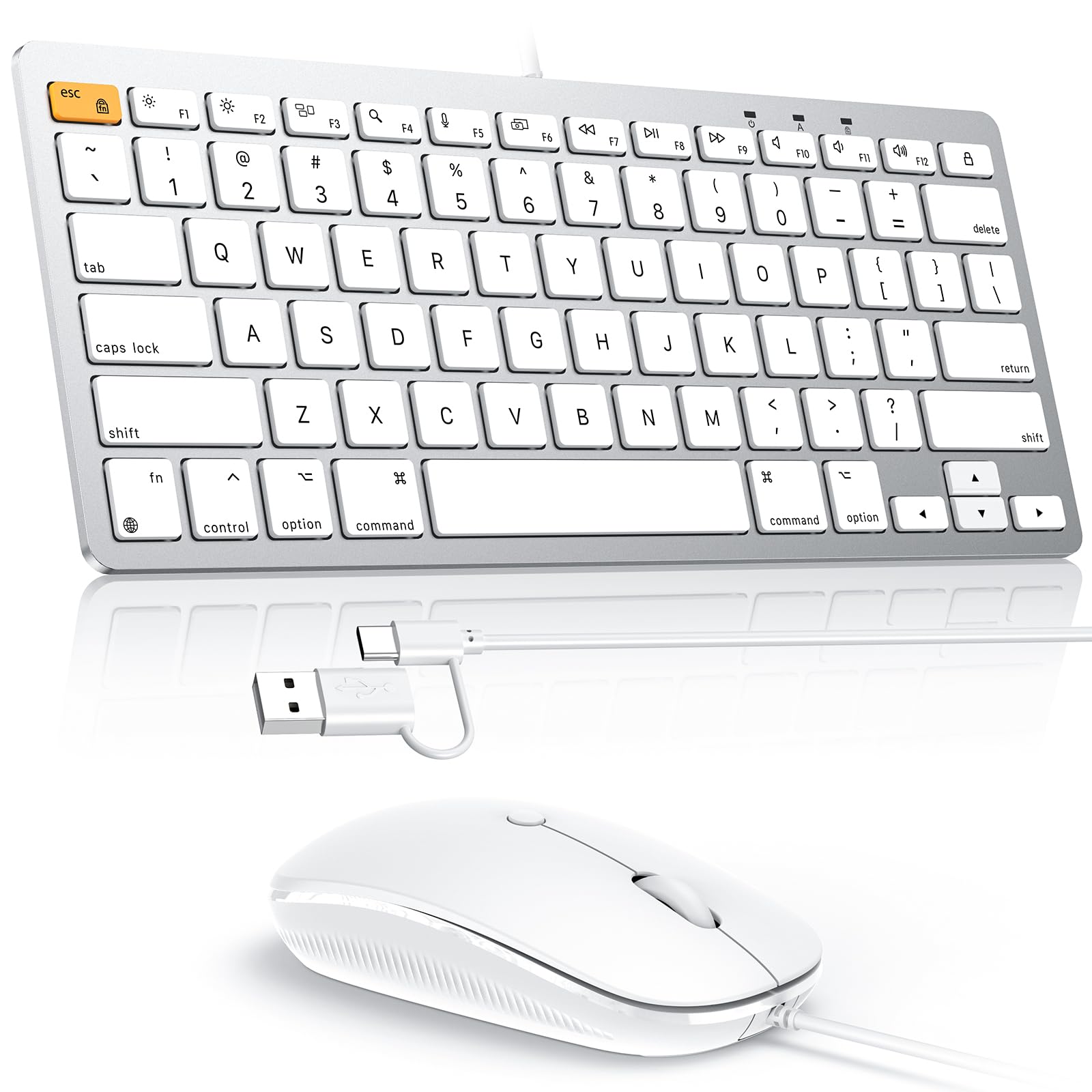 Amazon.com: OMOTON Wired Keyboard and Mouse Compatible with Mac