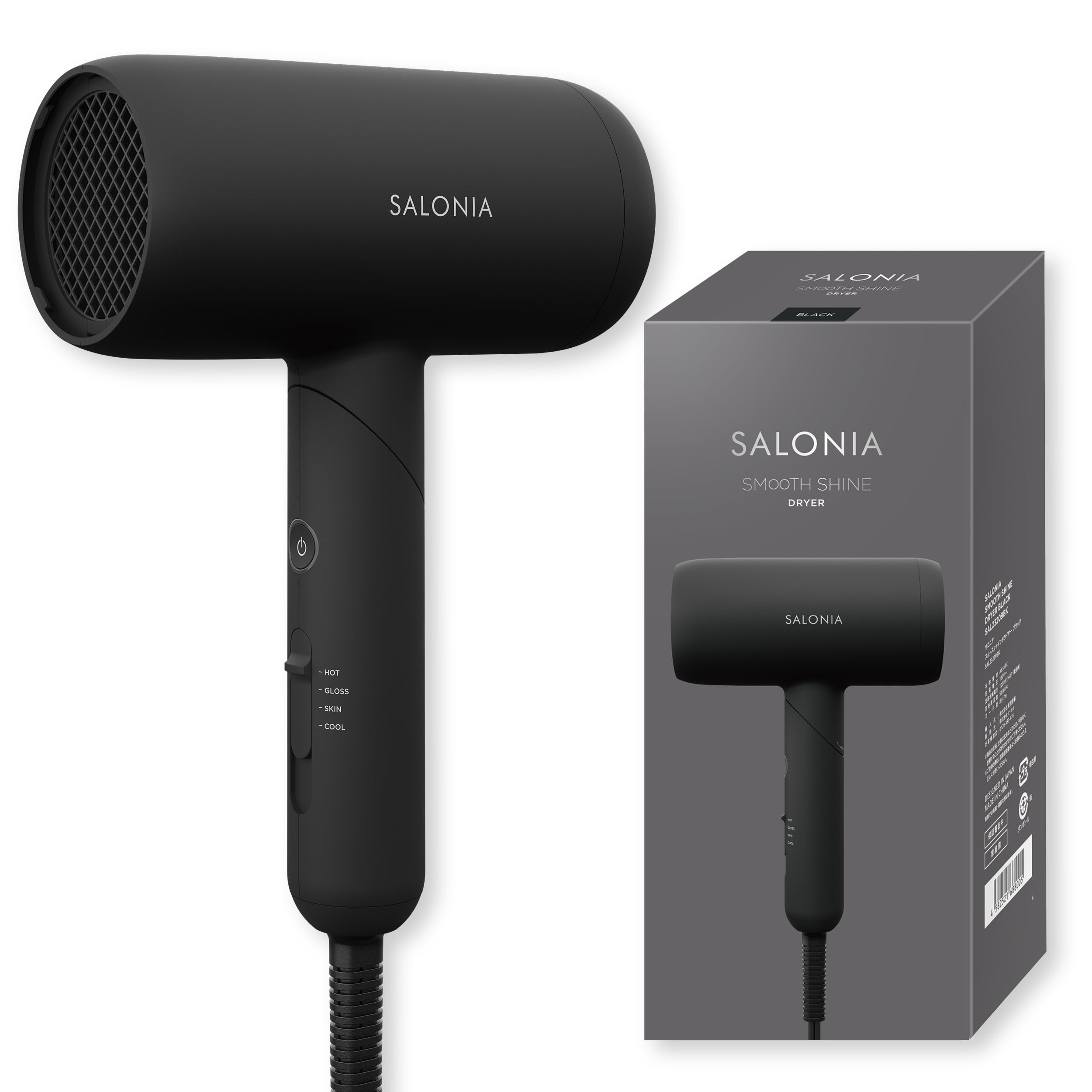 Amazon | SALONIA サロニア スムースシャイン ドライヤー 大風量 速乾