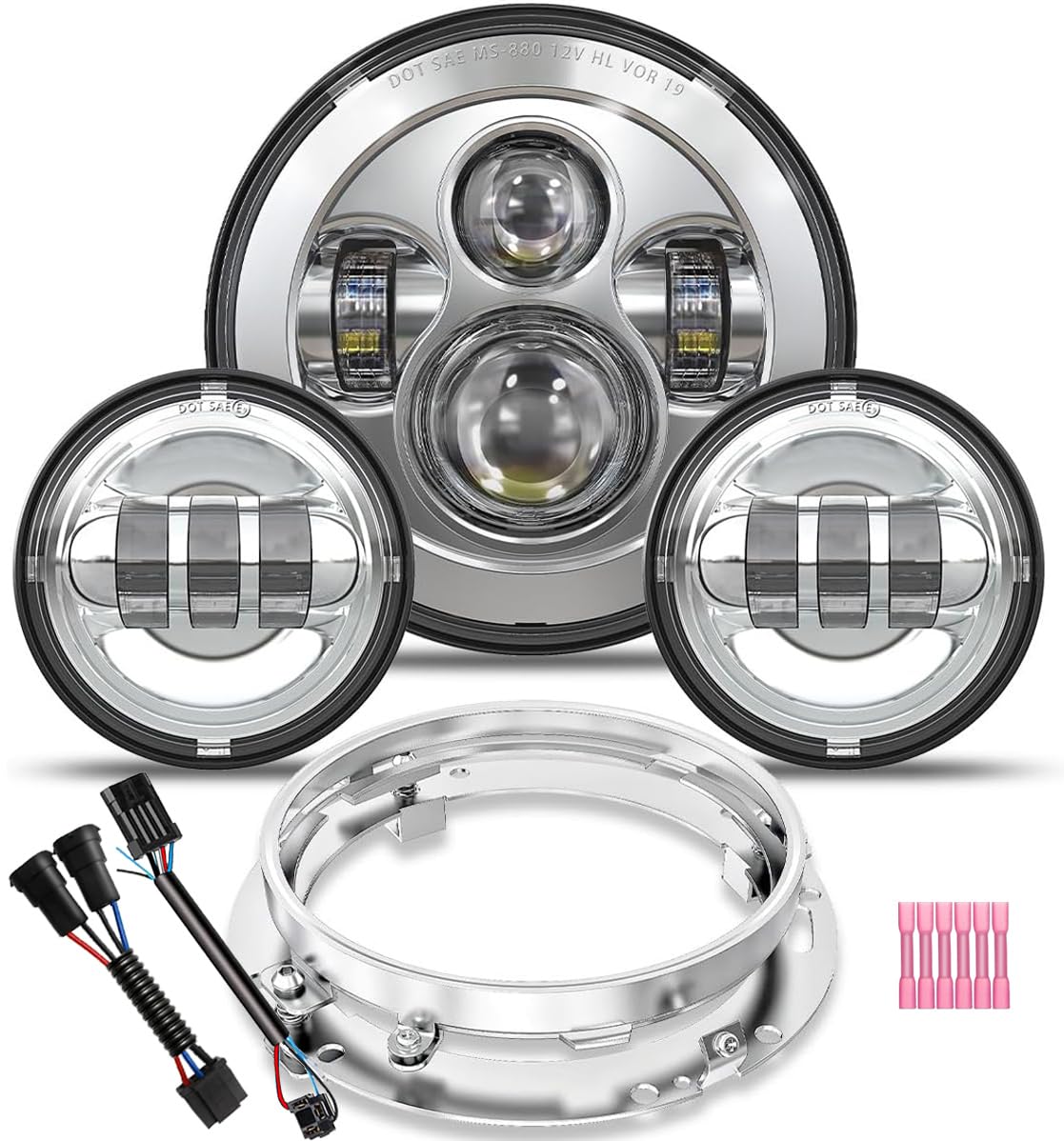 Amazon | TRUCKMALL 7インチ LED ヘッドライト フォグライト DOT