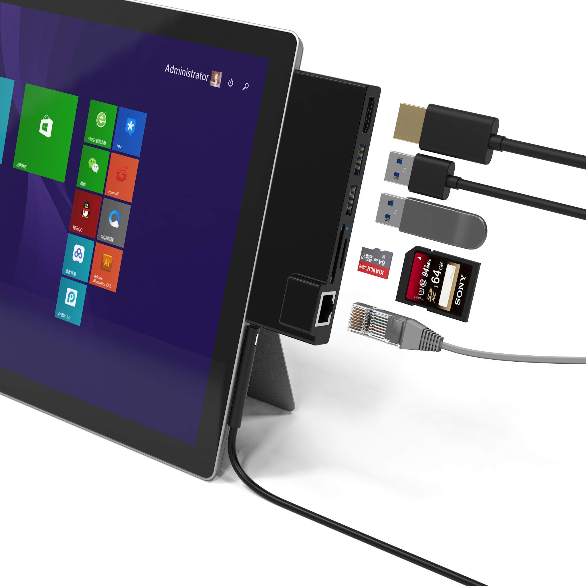 Amazon.co.jp: 「最新型」Microsoft Surface Pro 4/Pro 5/Pro 6 用USB