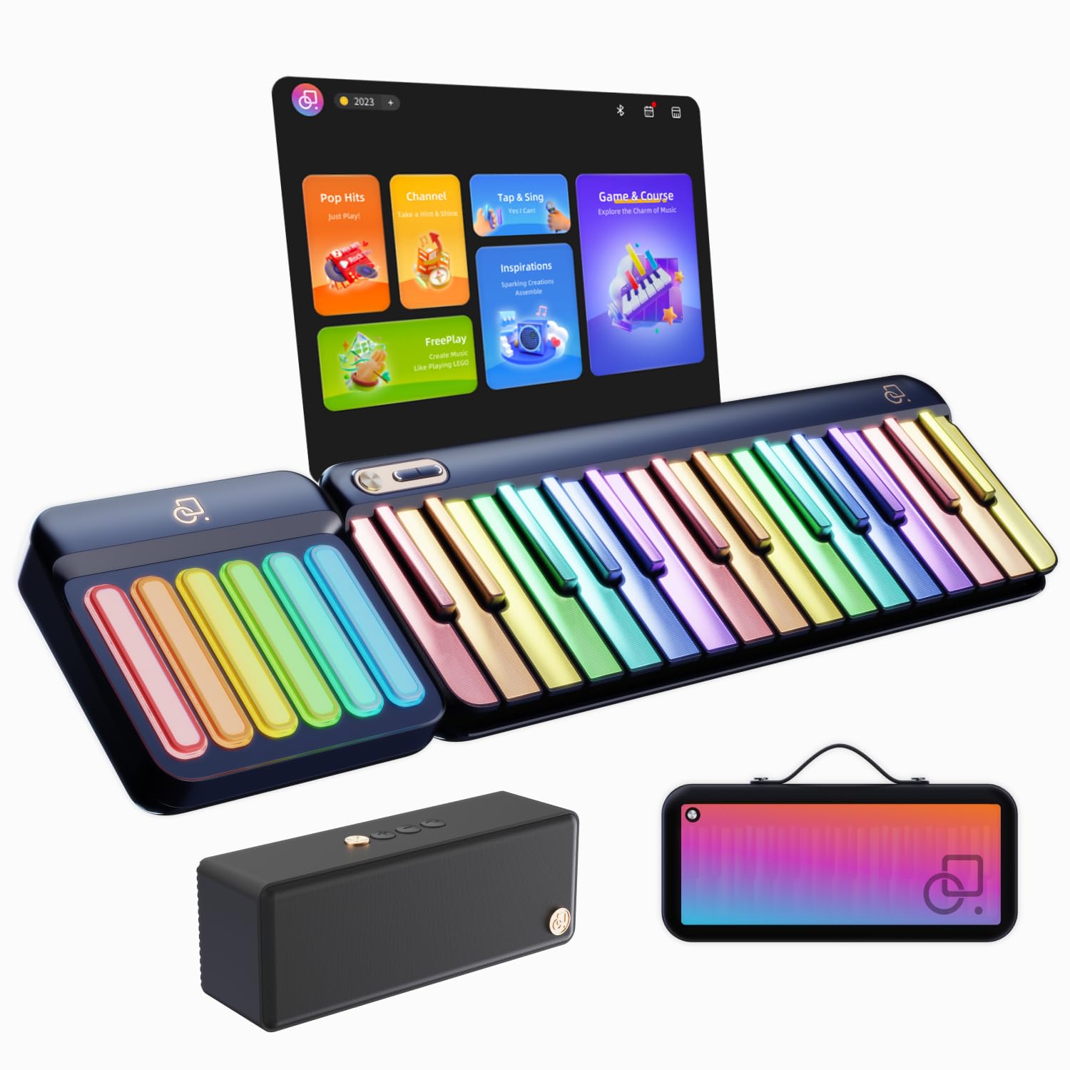 Amazon.co.jp: PopuPiano スマートピアノキーボード スピーカー付き