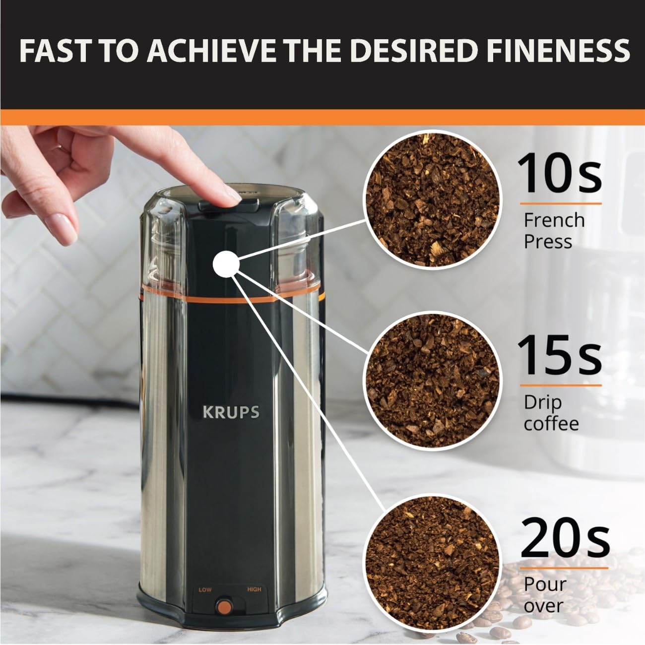 Amazon.com: KRUPS: 3oz Coffee Grinder, Ultimate Silent Vortex