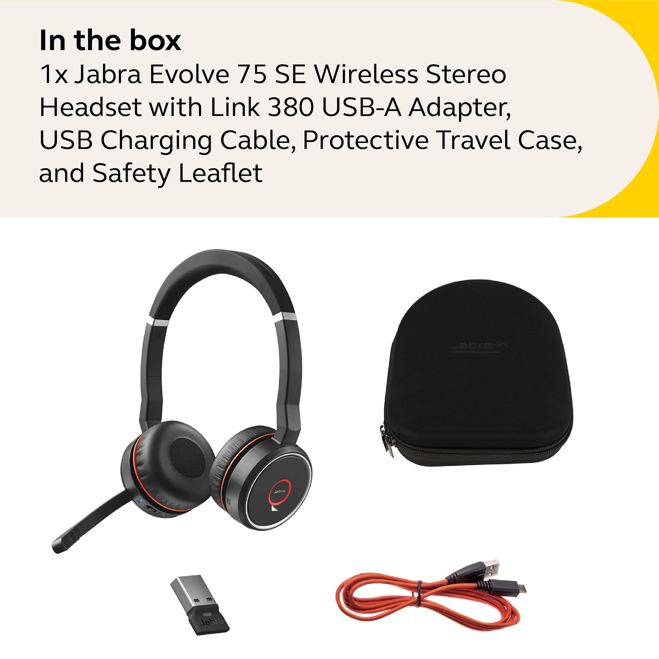 Amazon.com: Jabra Evolve 75 SE, Link380a UC Stereo, SME- Bluetooth