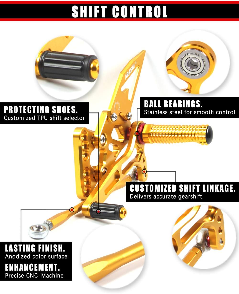 Arashi (Version 2.0) Rearsets for Kawasaki Ninja Trinidad and