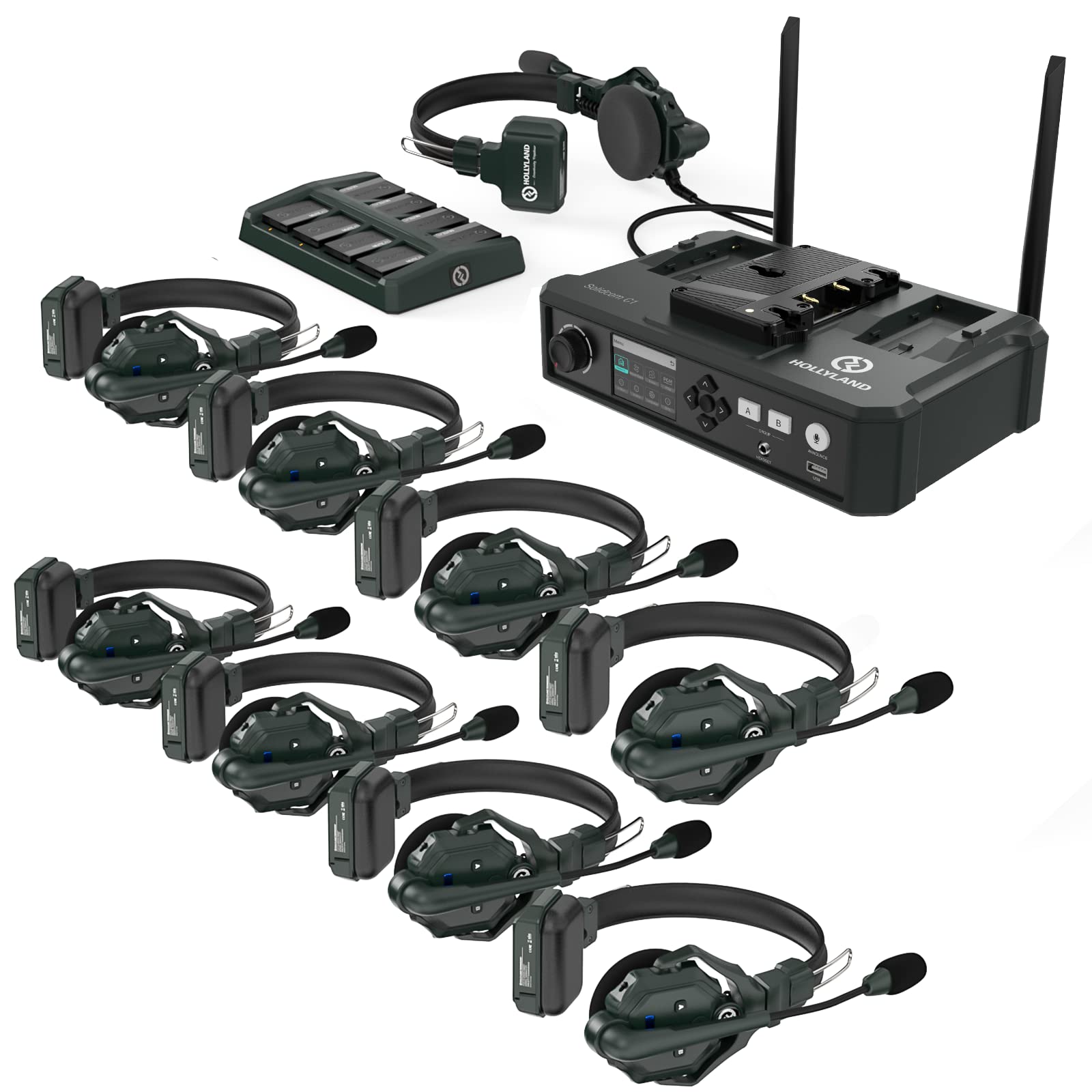 Amazon.co.jp: Hollyland Solidcom C1-9SHUB ワイヤレス インカム HUB