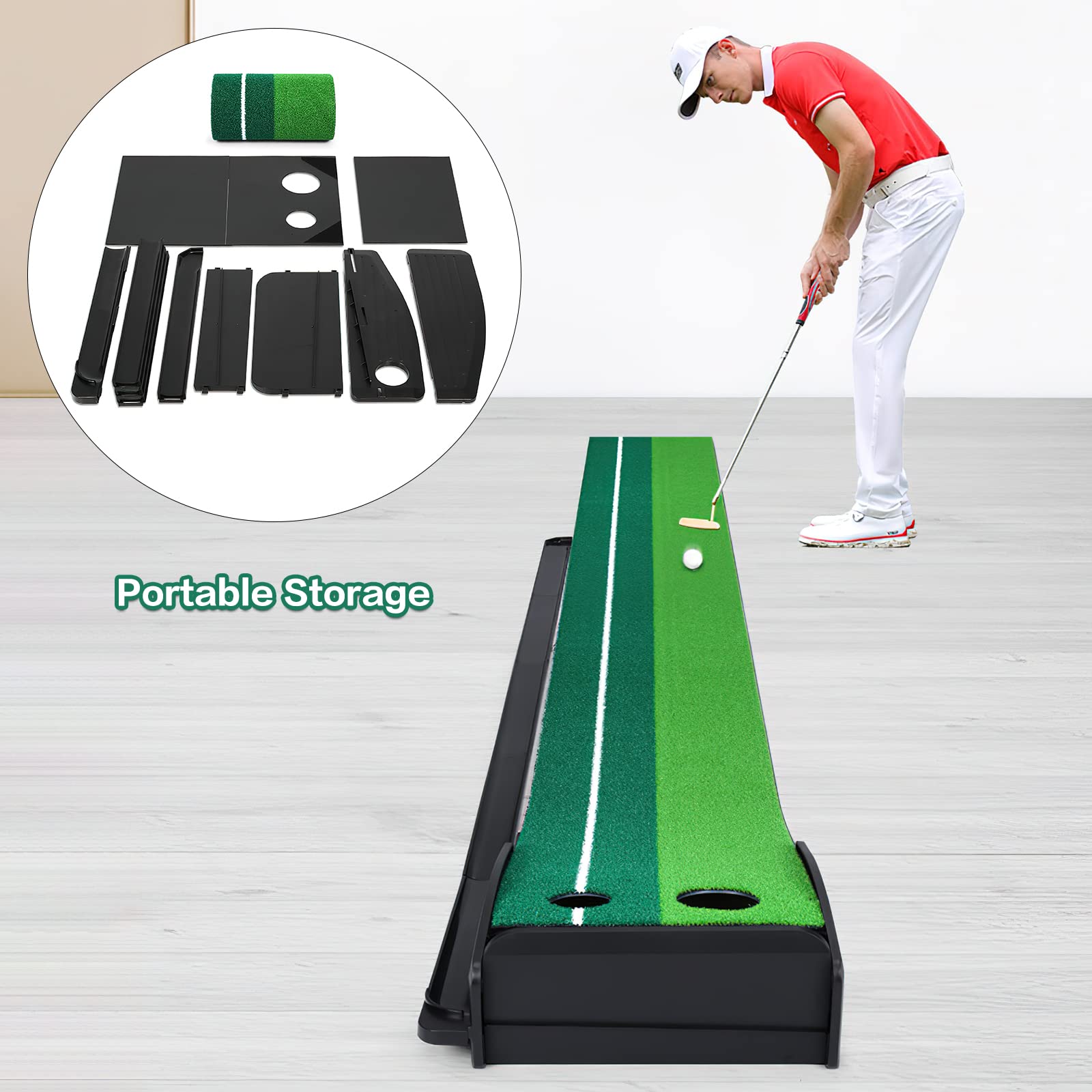 Dollox Putting Green Golf Putting Mat for Indoor, Putting Matt