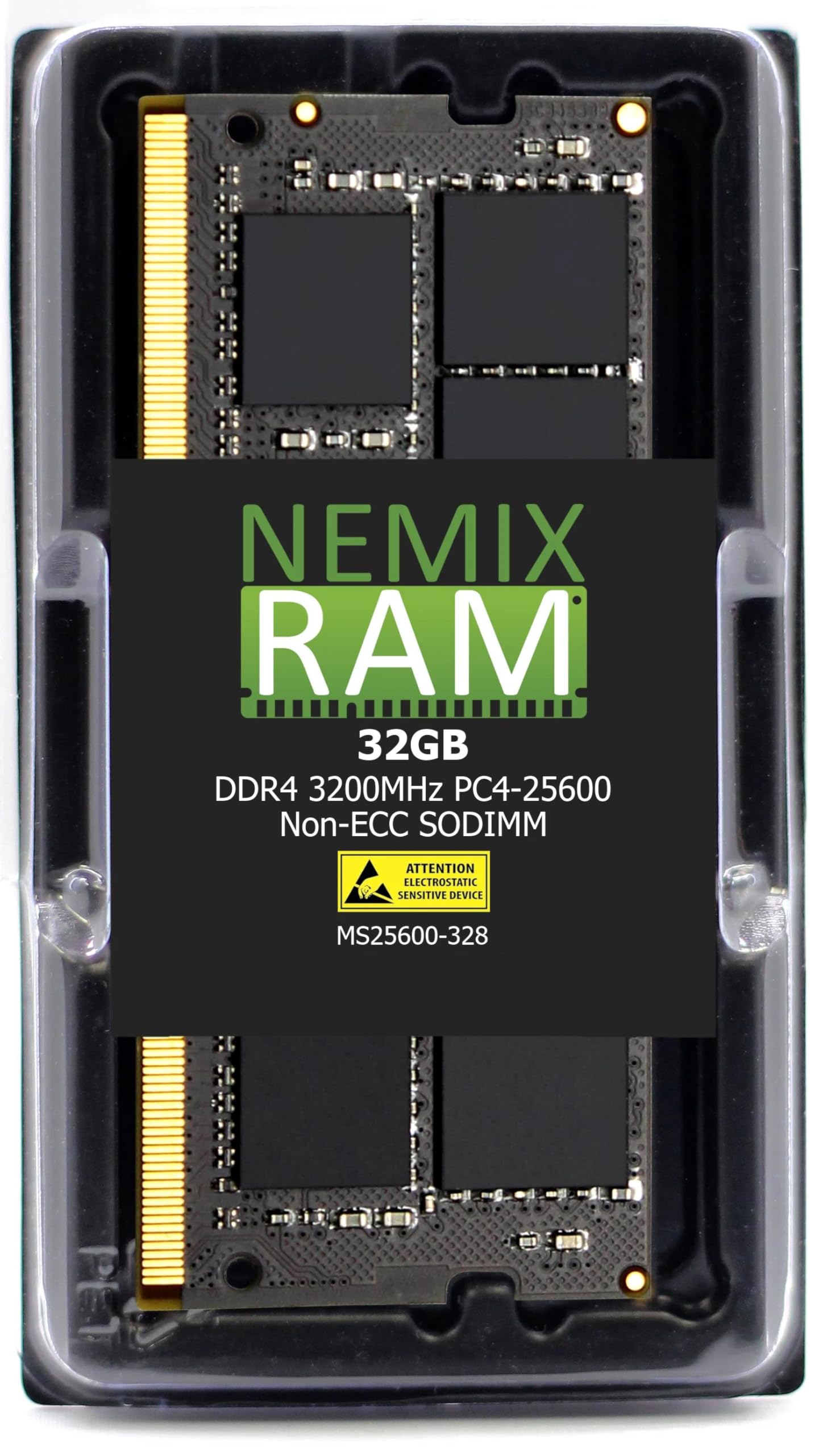 NEMIX RAM 32GB (1X32GB) DDR4 3200MHZ PC4-25600 2Rx8 1.2V CL22 260