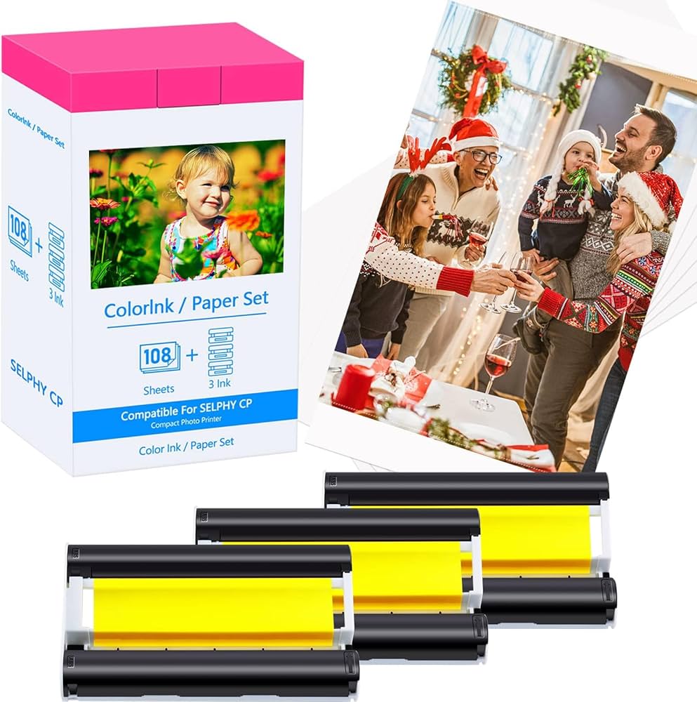 Amazon.co.jp: KCMYTONER Canon Selphy CP1500 CP1300 インクと用紙