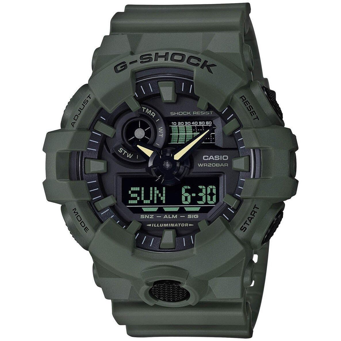 Casio Men's XL Series G-Shock Quartz 200M WR Shock Resistant Resin