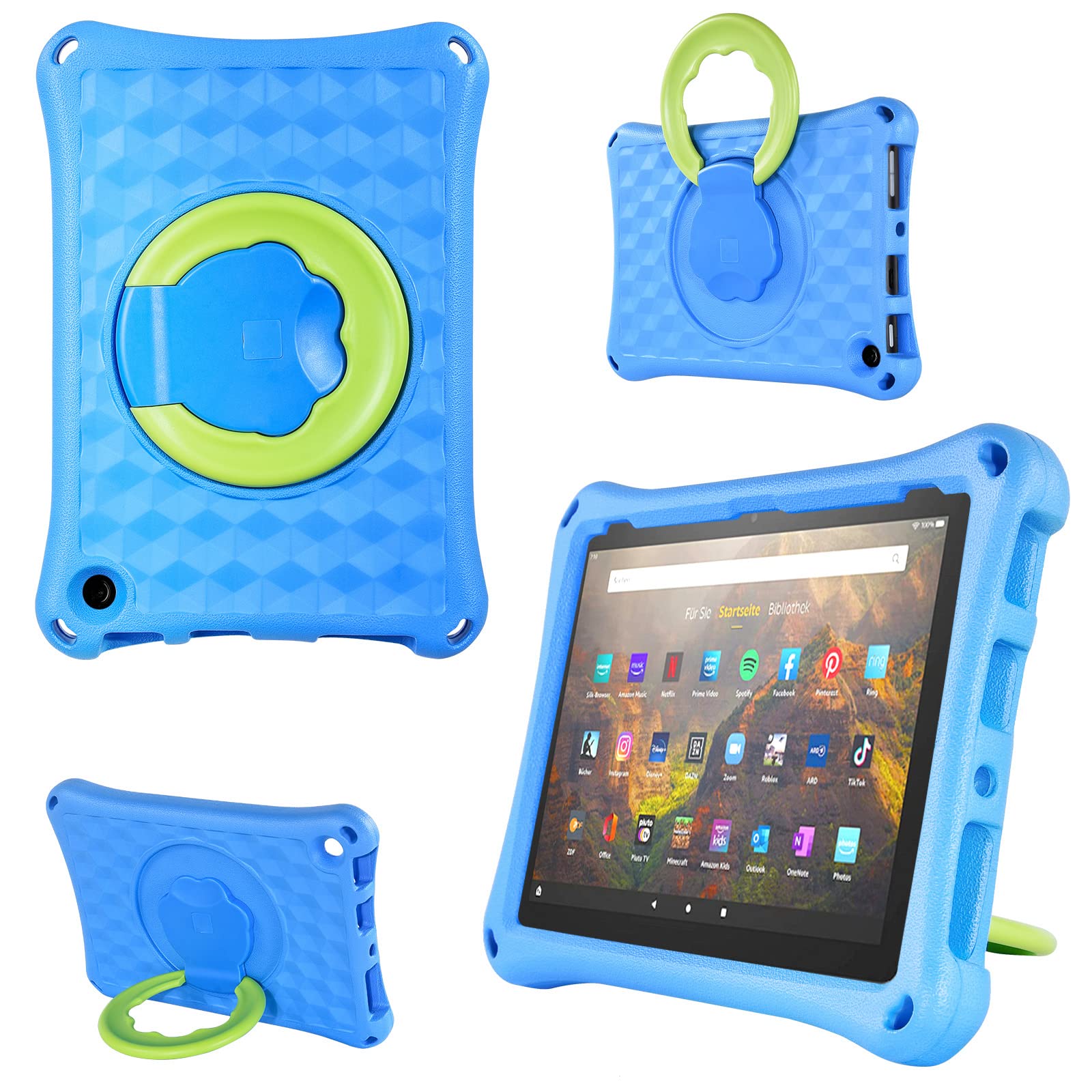 Amazon.co.jp: BORXJNM Fire HD 10 タブレットケース 子供用 (2023年