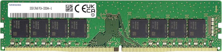 Samsung 32GB DDR4 3200MHz PC4-25600 (PC4-3200AA) CL22 UDIMM 2Rx8