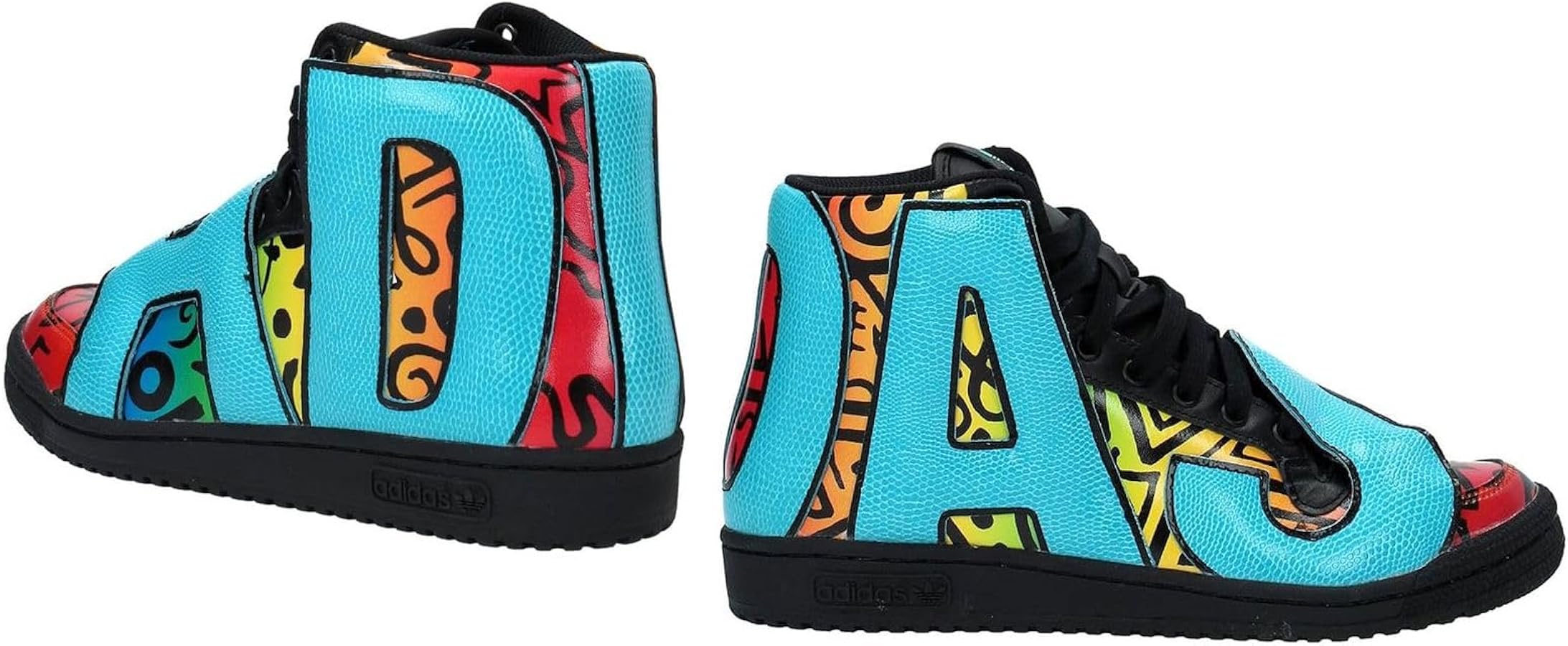 adidas JS Letters Multicolor Chaussures Sneakers Homme Cuir Noir