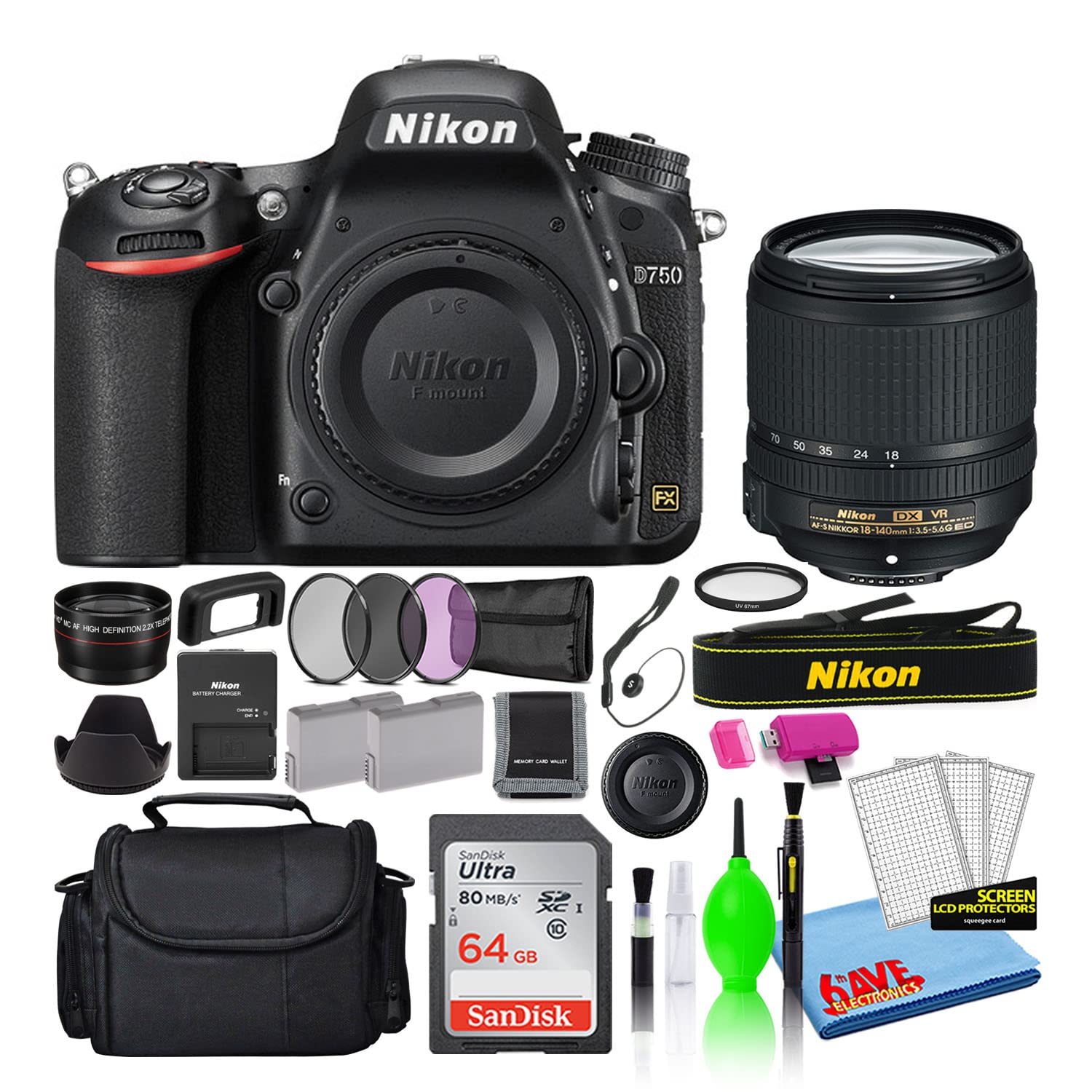 Amazon.com : Nikon D750 24.3MP DSLR Digital Camera with 18-140mm