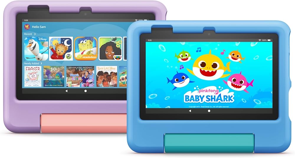 Amazon.com: Amazon Fire 7 Kids Tablet 16 GB 2-Pack (Blue and