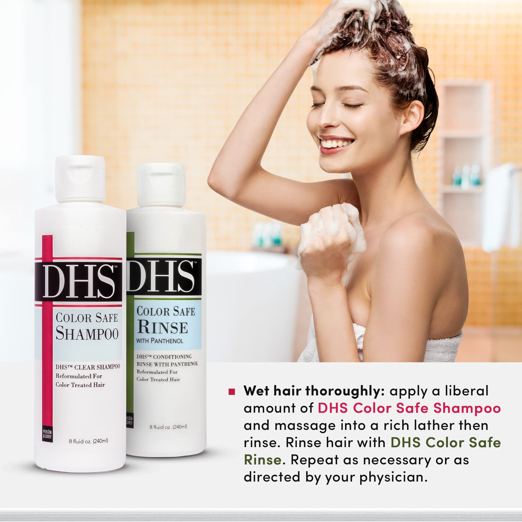 Amazon.com : DHS Color Safe Shampoo and Rinse Set - Fragrance-Free