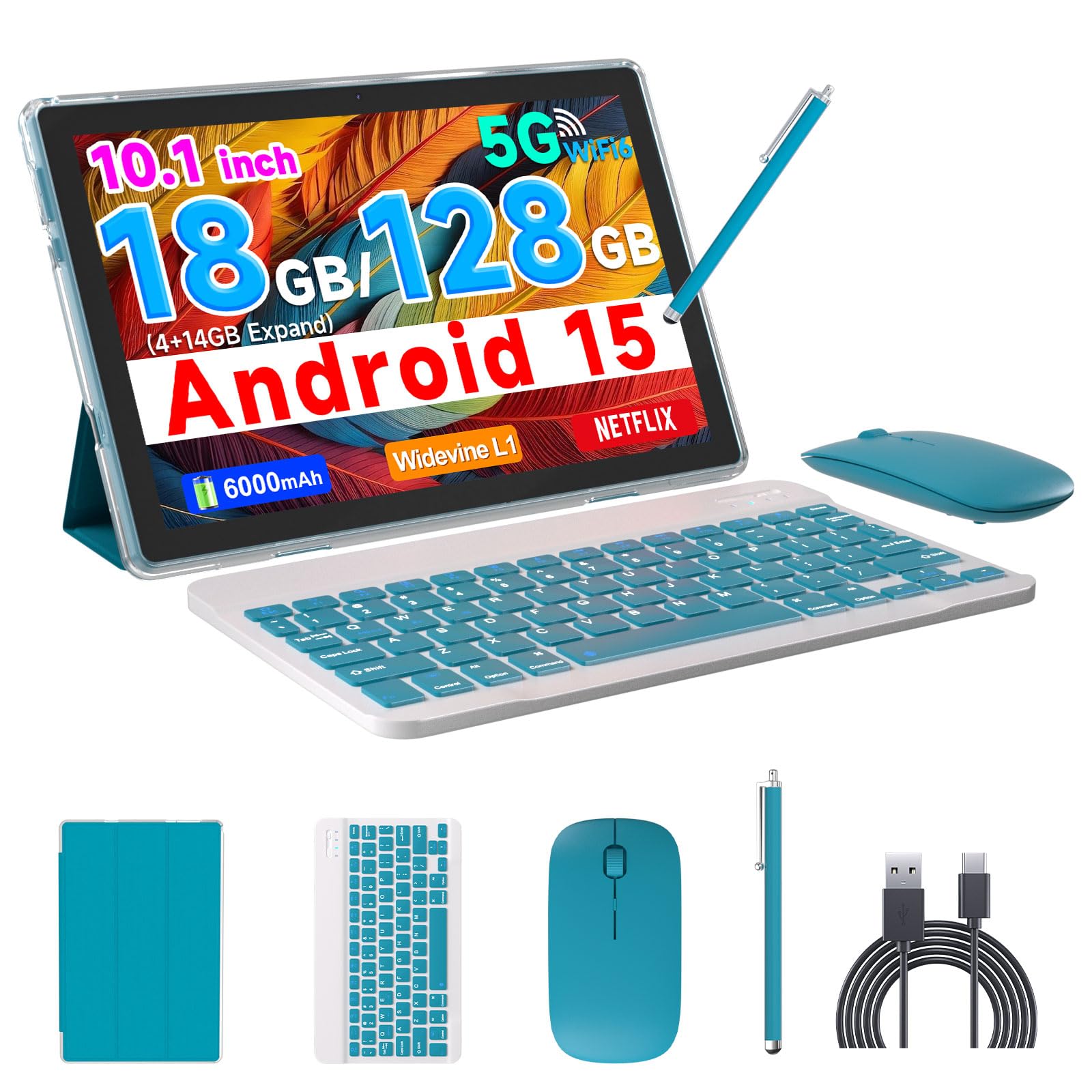 Amazon.com : COOPERS Tablet Android 15, 10 inch Tablet 18GB RAM+