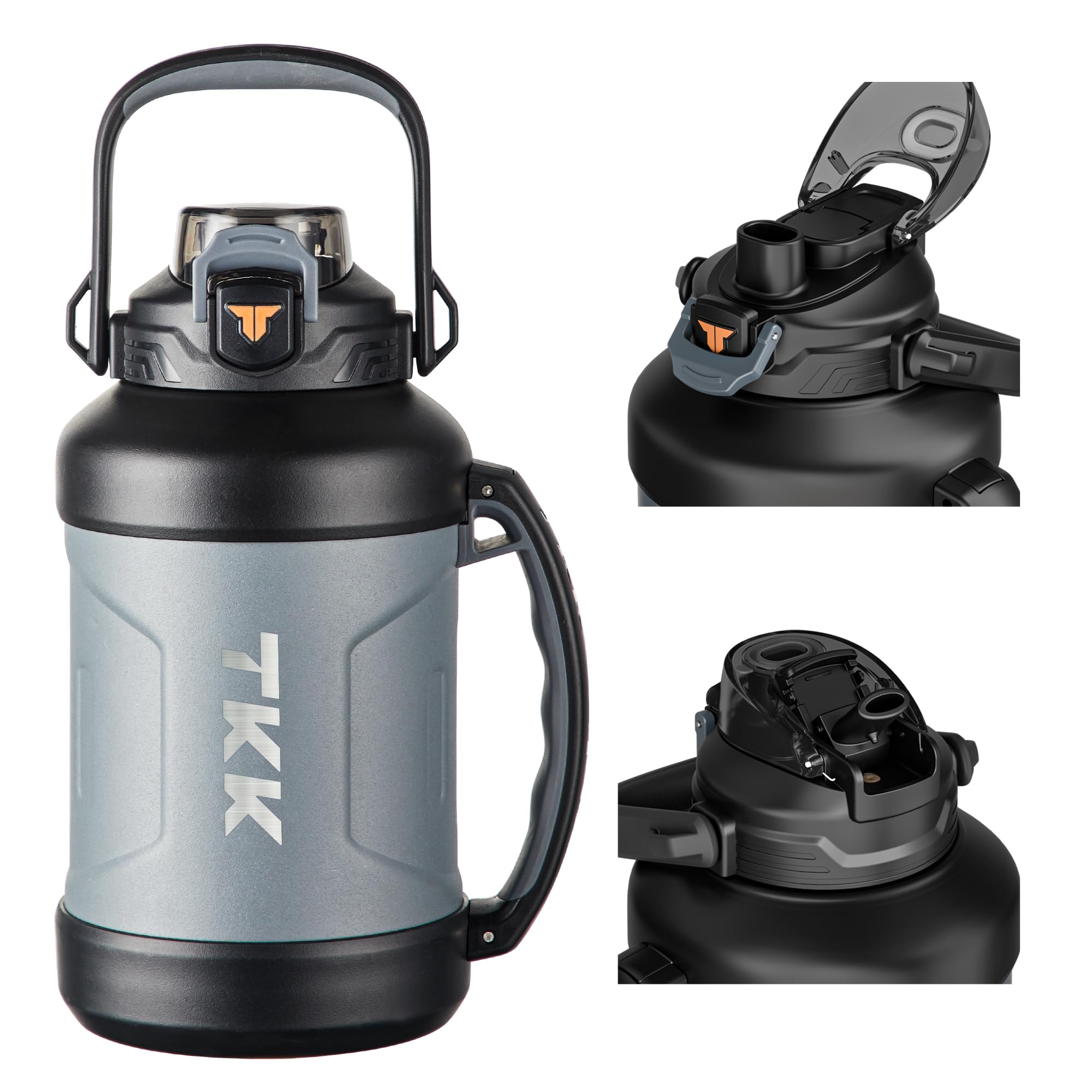 Amazon.com: TKK 55oz Large Insulated Water Bottles with Straw Half