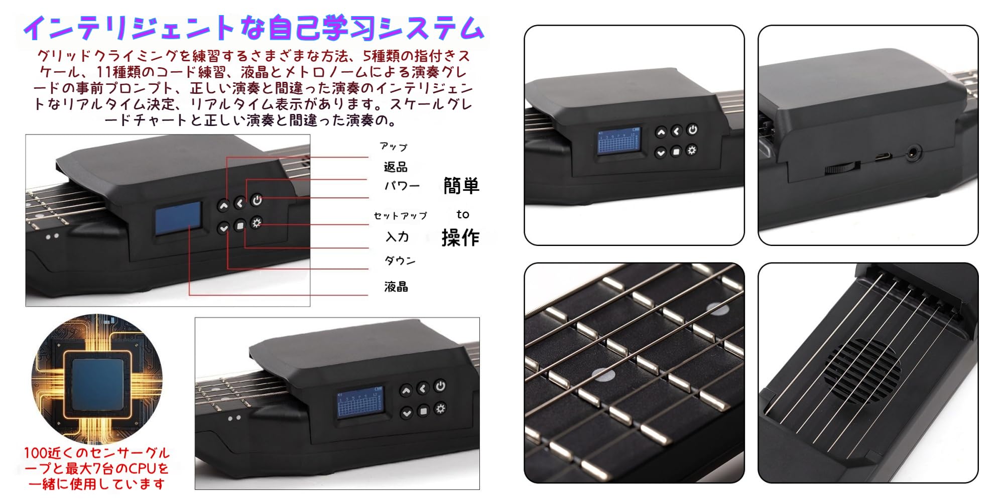 Amazon | WGM 新登場スマートエレキギター 7フレット スマートエレキ