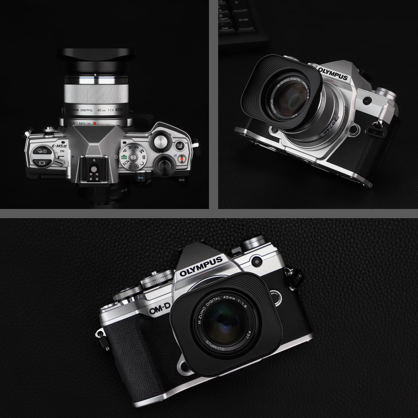Amazon | Haoge LH-OM45 メタルスクエアレンズフード Olympus M.ZUIKO