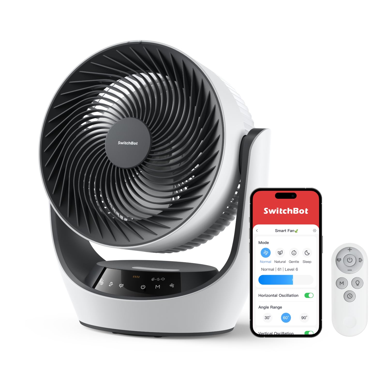 Amazon.com: SwitchBot Smart Desk Fan for Bedroom, 22dB Ultra Quiet