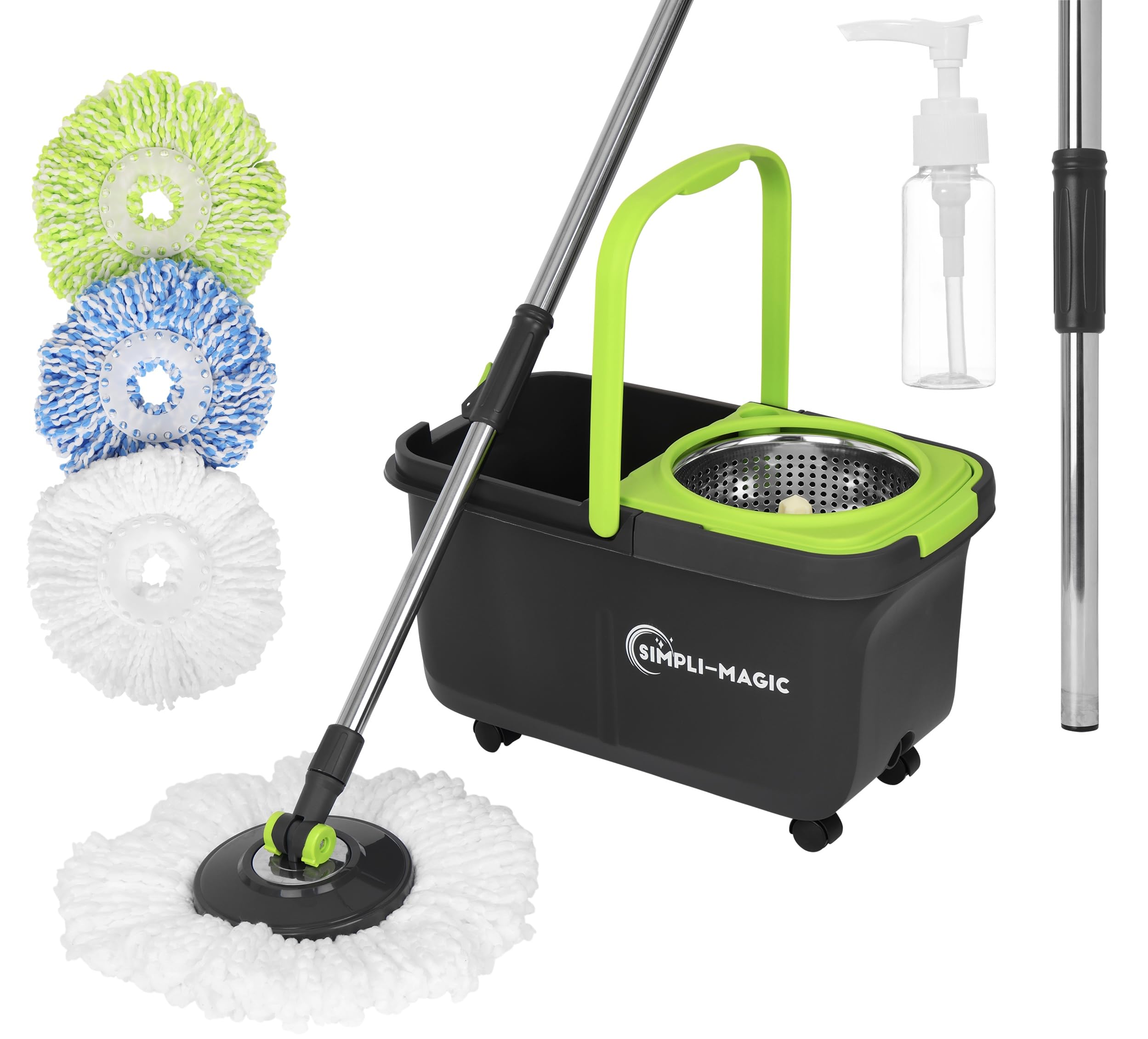 Amazon.com: Simpli-Magic 360° Spin Mop and Bucket with Wringer – 3