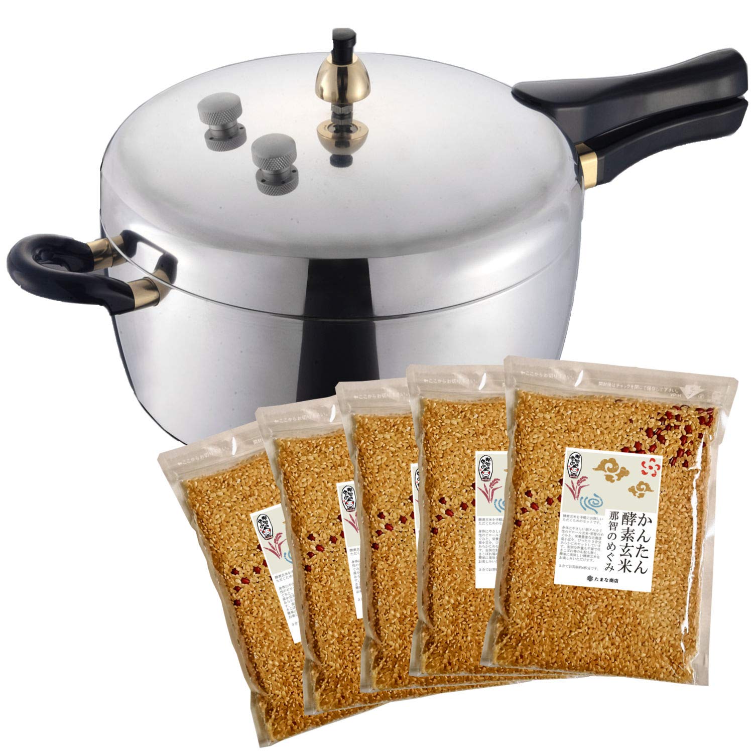 Amazon｜玄米炊飯専用圧力鍋 マジックブラウン MB-623 6合炊き用