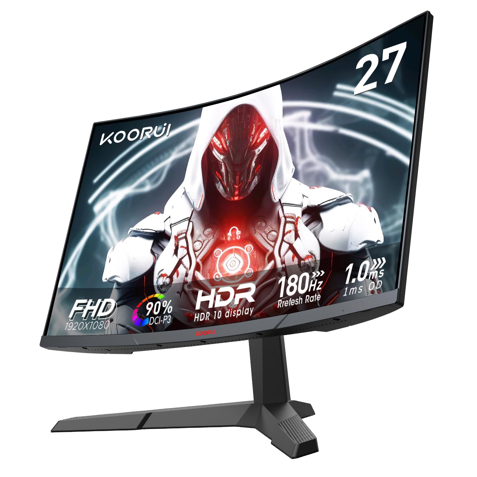 Amazon.co.jp: KOORUI ゲーミングモニター 湾曲 27インチ 180Hz 1ms