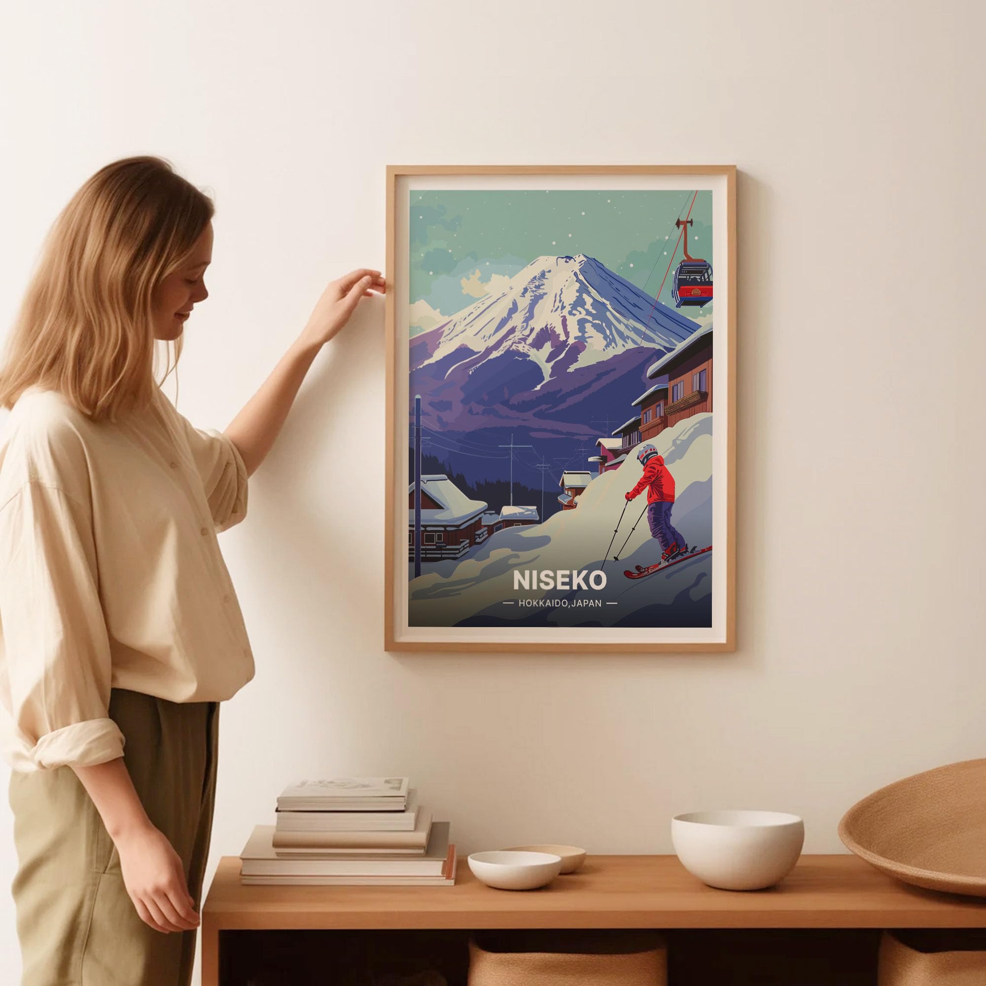 Amazon.com: Niseko Ski Resort Travel Poster, Hokkaido Japan Wall