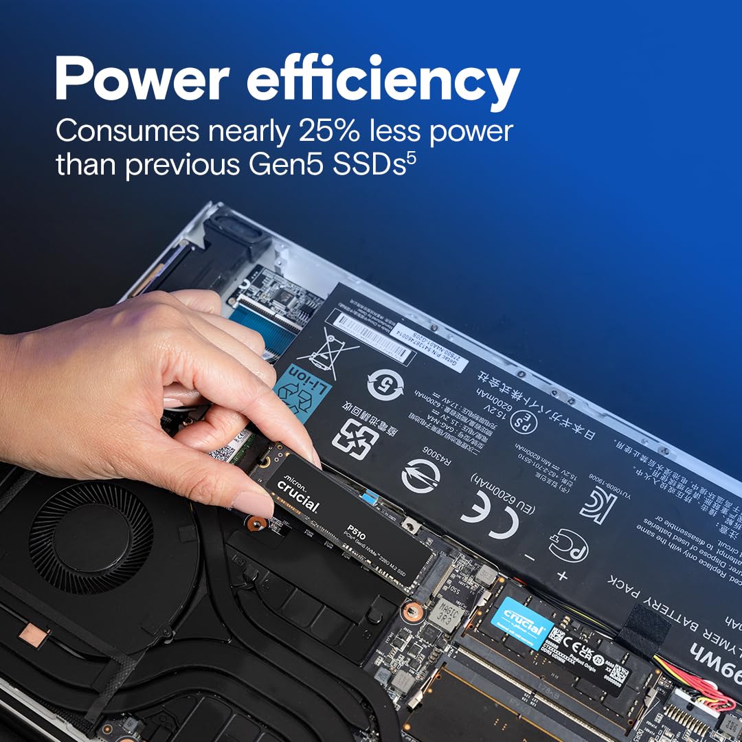 Amazon | Crucial P510 1TB Gen5 NVMe SSD 最大11,000MB/秒 PCIe 5.0 M
