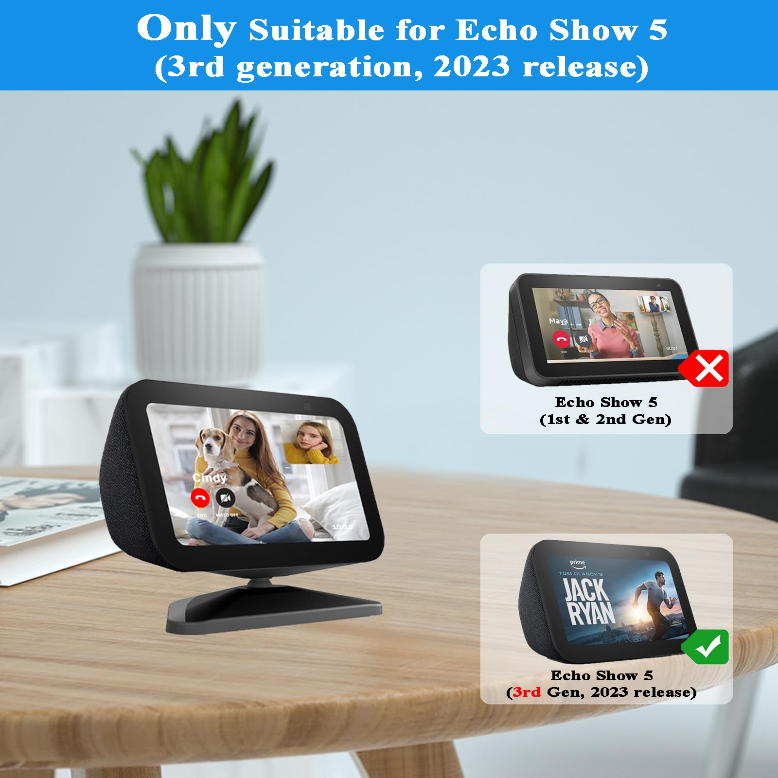 Amazon.co.jp: Echo Show 5 (第3世代) 用調節可能なスタンド スマート