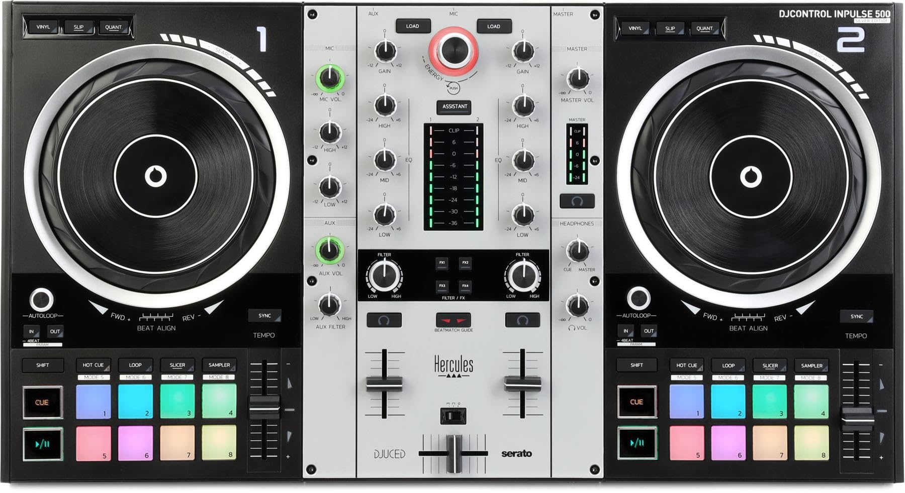 Amazon.com: Hercules DJControl Inpulse 500 Silver : Musical