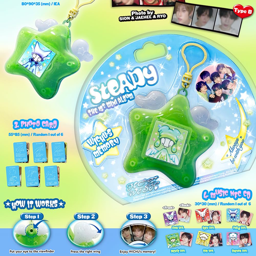 Amazon.com: NCT WISH - Steady [Keyring Ver.] Smart Album : Home