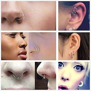 Amazon.com: JIESIBAO 22PCS Nose Piercing Kit, Piercing Needles