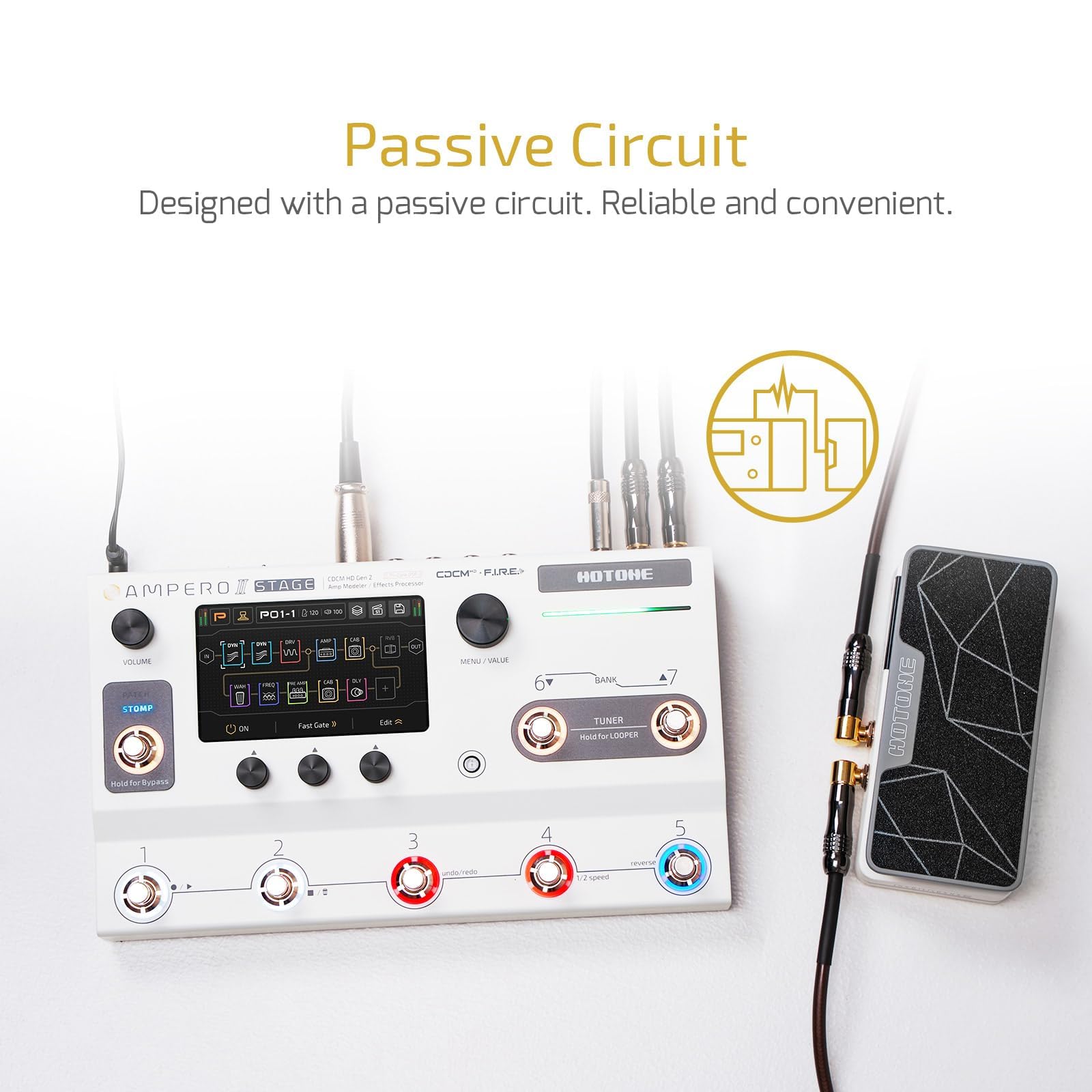 Amazon.com: HOTONE 2 in 1 Passive Expression Footswitch EXP Pedal