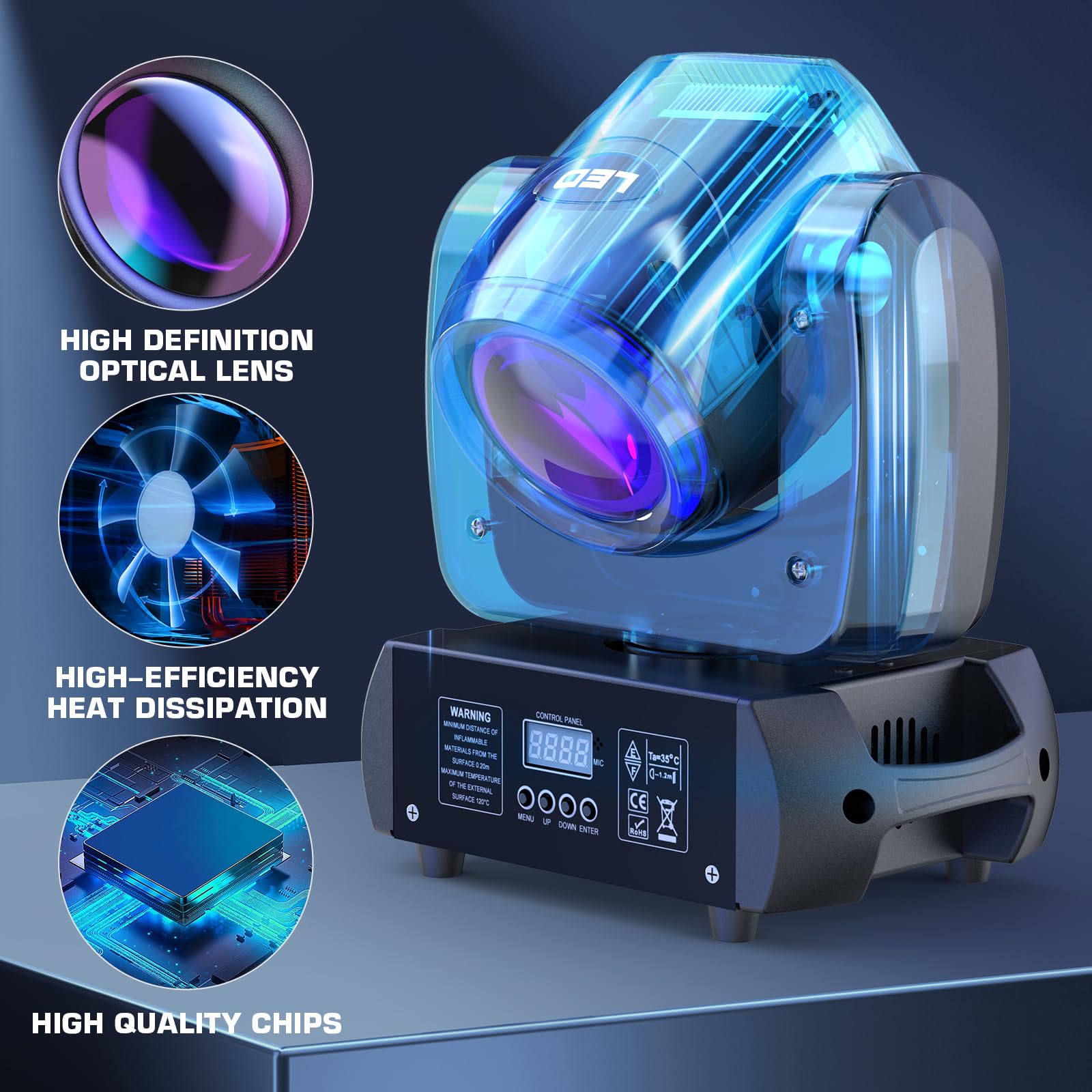 Amazon.co.jp: KRIDERISH 120W LED ムービングライト dmx ムービング